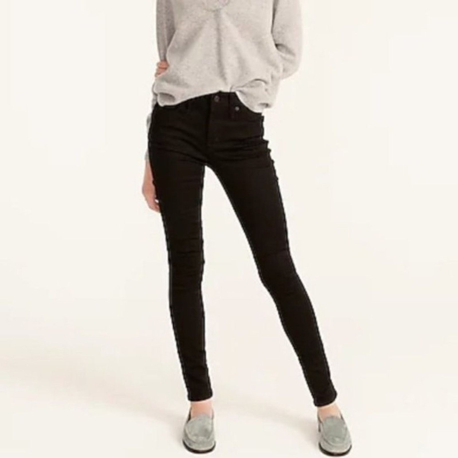 J.Crew J CREW JEANS 9" high-rise toothpick Jean in True Black Sz 27 Size 27" / US 4 / IT 40 - 1 Thumbnail