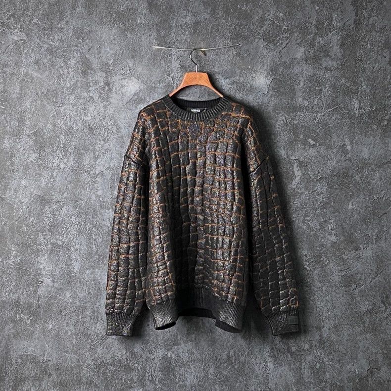 Versace Versace Color-blocked wool crewneck sweater Size US M / EU 48-50 / 2 - 1 Thumbnail