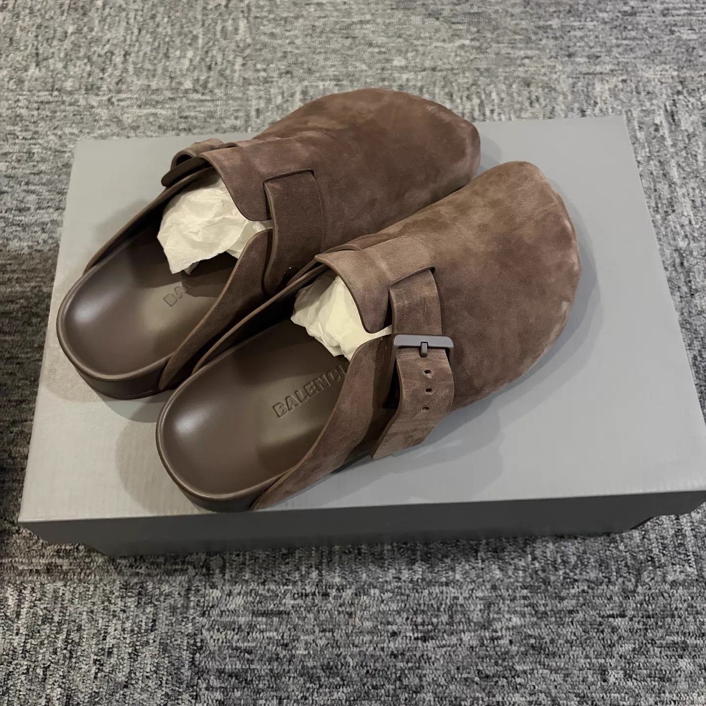 Balenciaga Balenciaga 24ss Sunday Suede Five-toe Birkenstock 44 Size US 11 / EU 44 - 1 Thumbnail