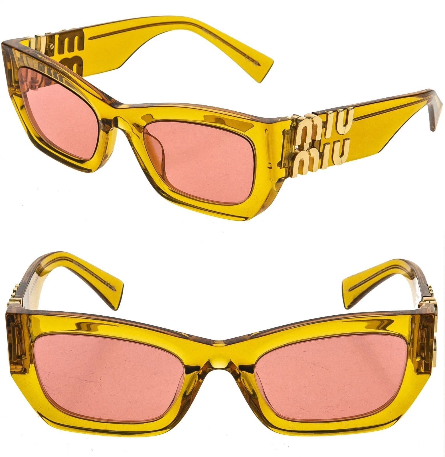 miu  Miu Miu MU 56ZS L (56 - 17) with Brown lenses and Gold frame