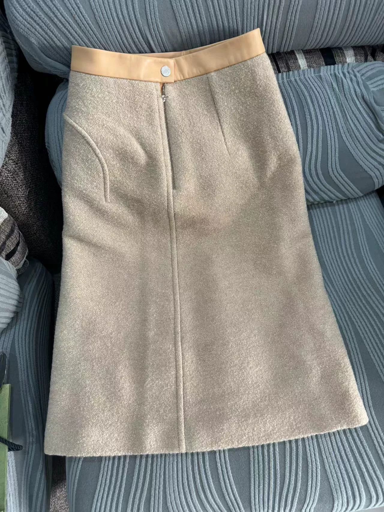 Hermes Hermes Wool Midi Skirt Size 28" / US 6 / IT 42 - 1 Thumbnail