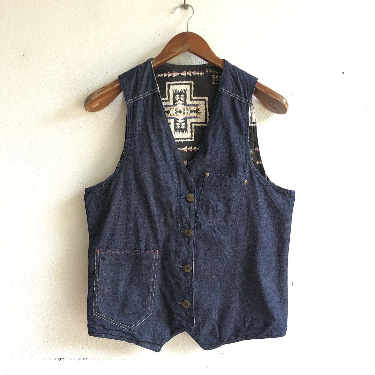 Japanese Brand reversible navajo japanese vests Size US S / EU 44-46 / 1 - 1 Thumbnail