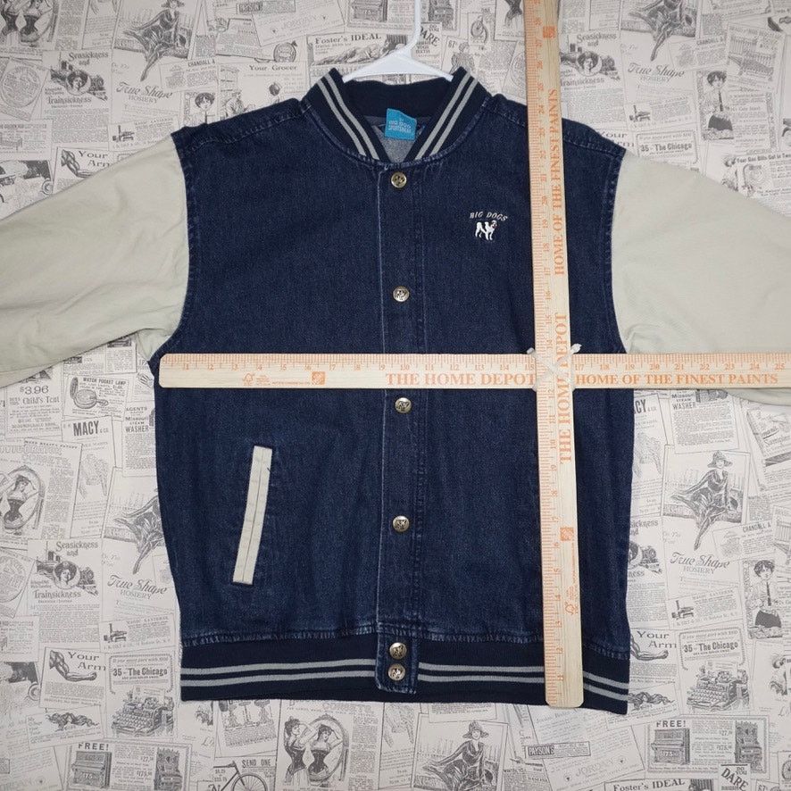 Big Dogs Large - Vintage Y2K little big dogs 90s denim bomber jacket Size US L / EU 52-54 / 3 - 5 Thumbnail