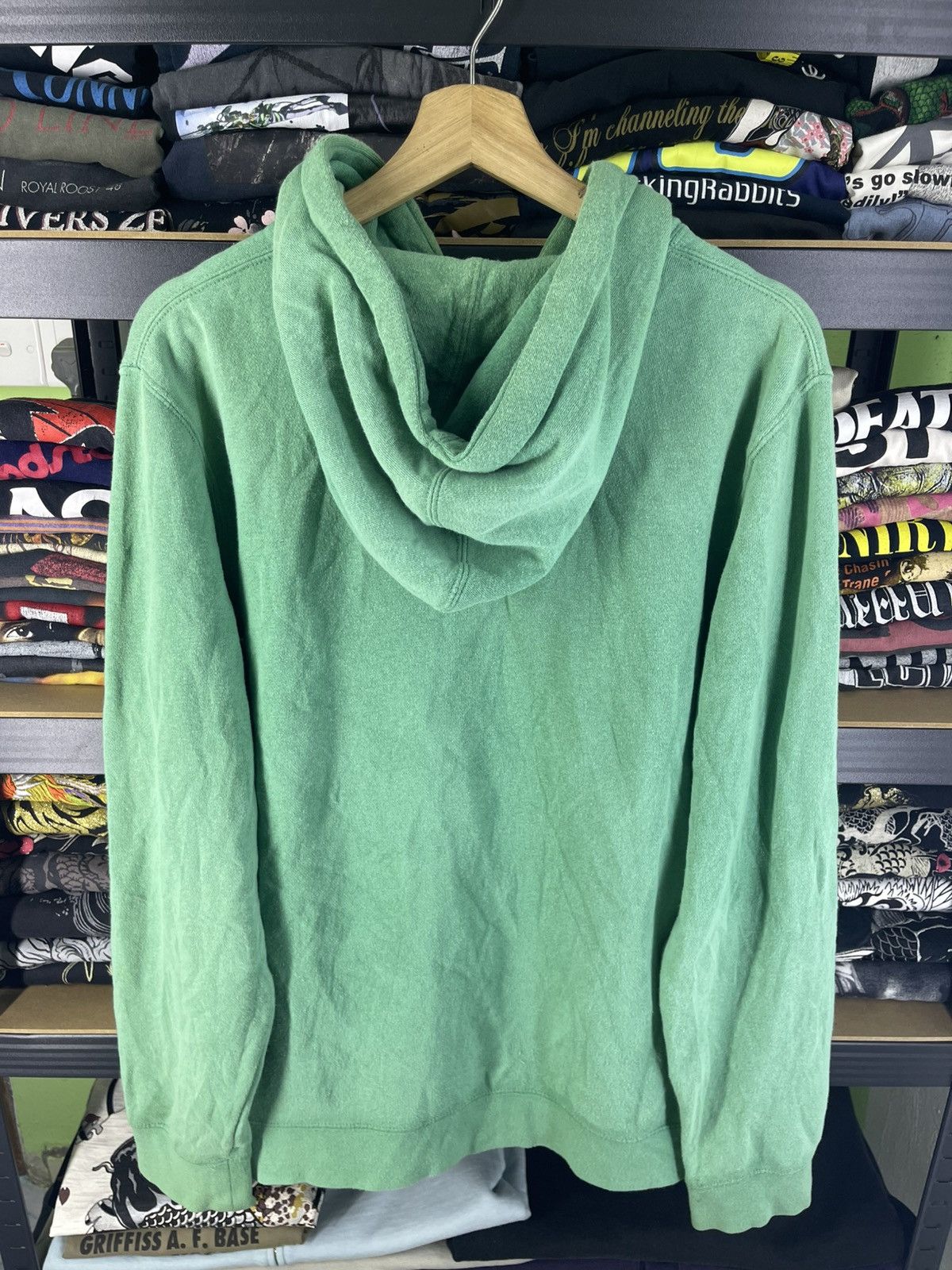 Stussy Vintage Stussy Big Stock Hoodie Pale Dark Green Size US M / EU 48-50 / 2 - 8 Thumbnail