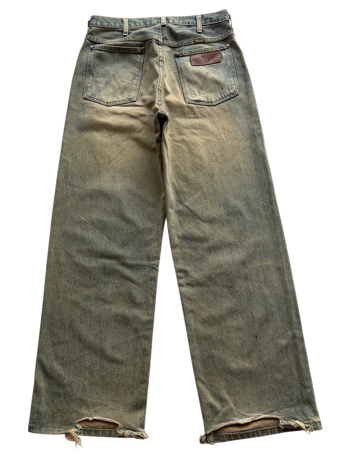 Kapital VINTAGE WRANGLER SELVEDGE BAGGY RUSTY DISTRESSED DENIM Size US 30 / EU 46 - 2 Thumbnail