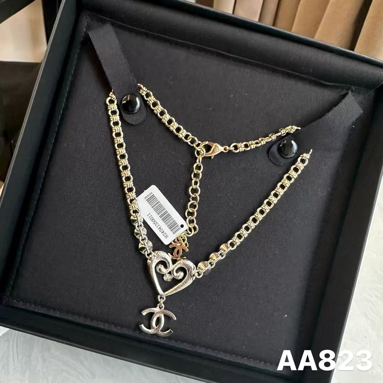 Chanel Chanel 23K FW Silver Hollow Heart Double C Pendant Size ONE SIZE - 4 Thumbnail