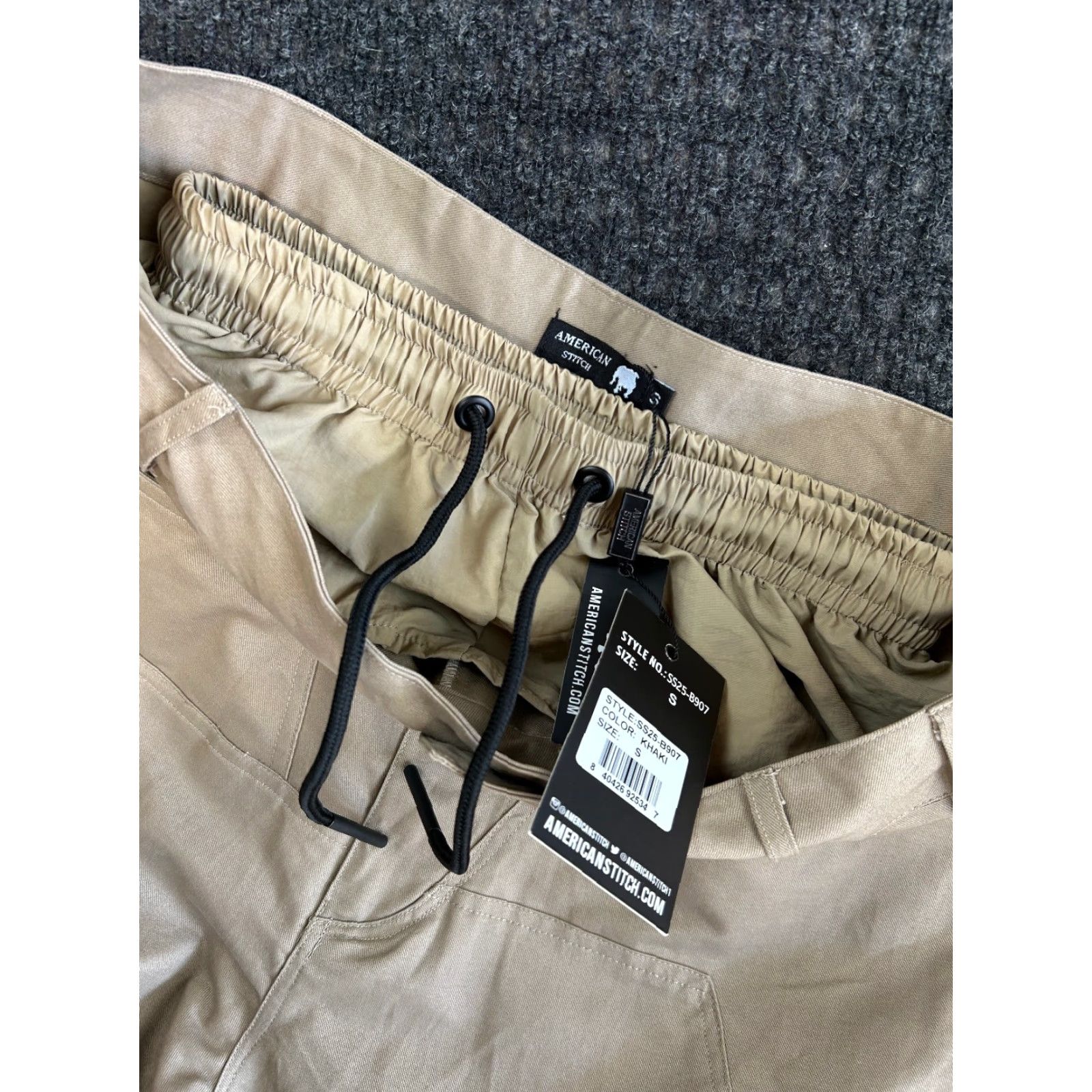 Vintage American Stitch Pants Cargo Streetwear Baggy Inner Boxer Cotton Nylon Khaki S Men Regular Straight Pocket Cargo Pockets Size US 29 - 3 Thumbnail