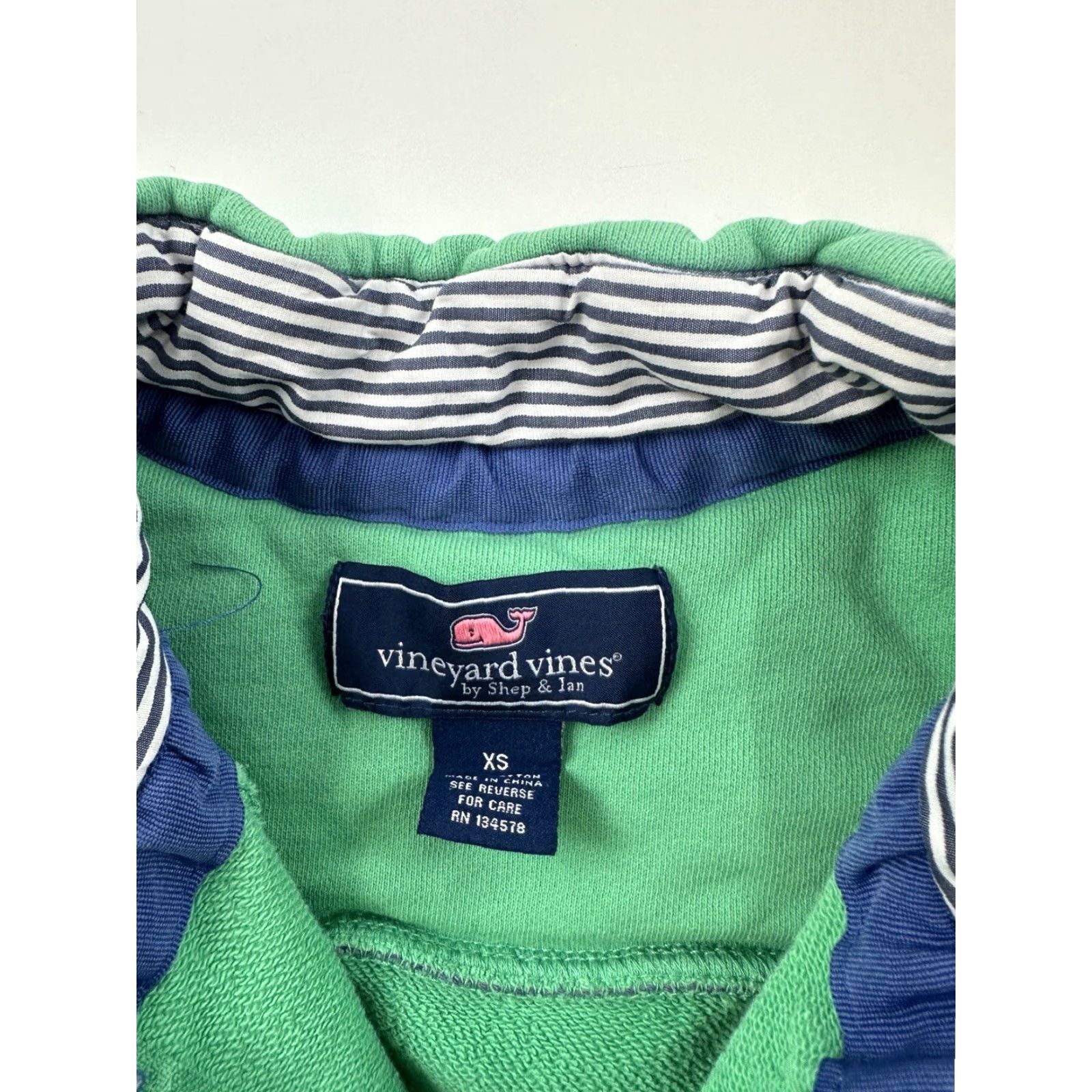 Vineyard Vines Vineyard Vines Sweatshirt Mens XS Green 1/4 Zip Mock Neck USA Embroidered Logo Pullover Fleece Size US XS / EU 42 / 0 - 4 Thumbnail