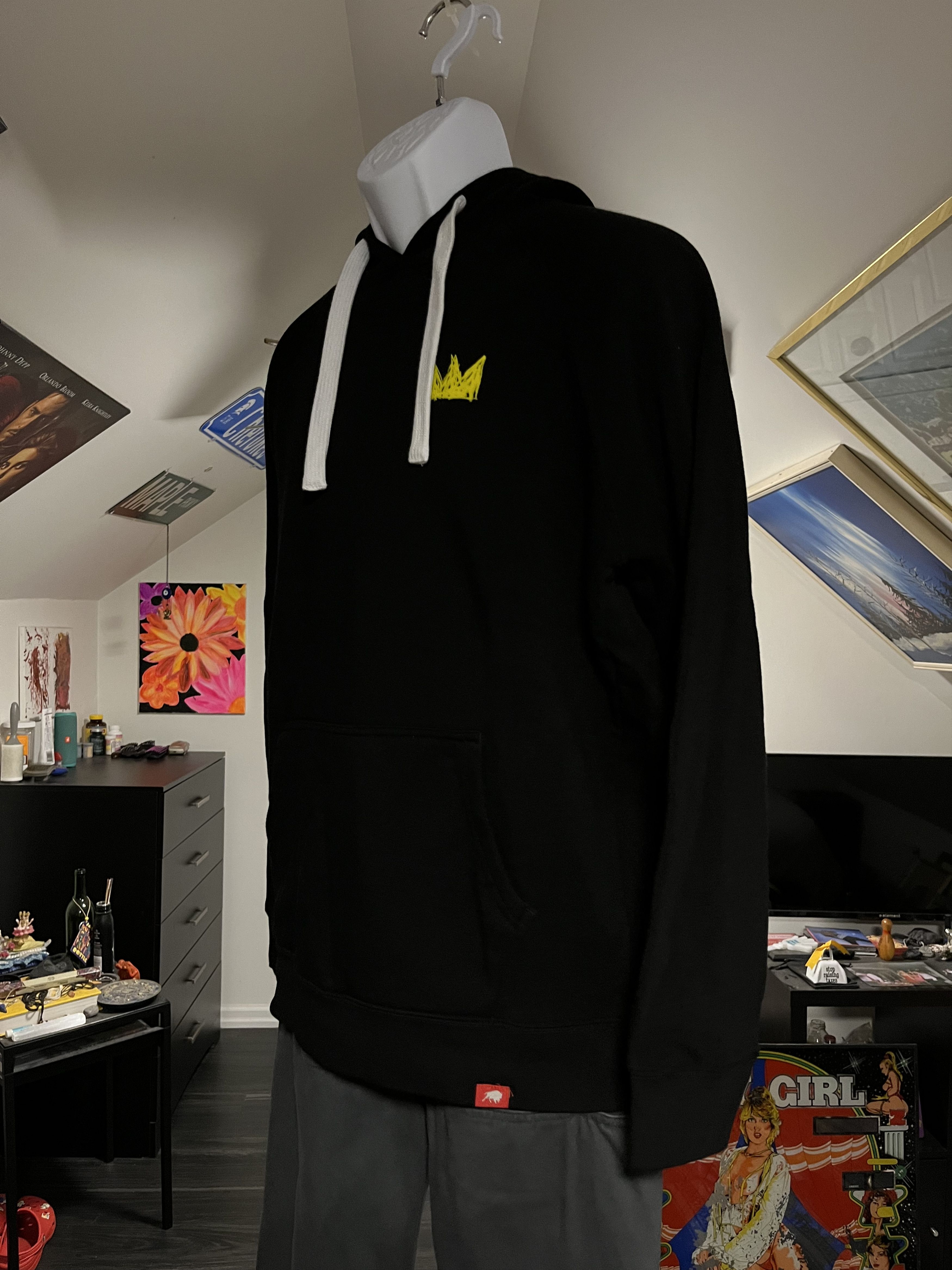 Jean-Michel Basquiat Basquiat Crown Hoodie - Black, King Pleasure Exhibition Size US M / EU 48-50 / 2 - 3 Thumbnail