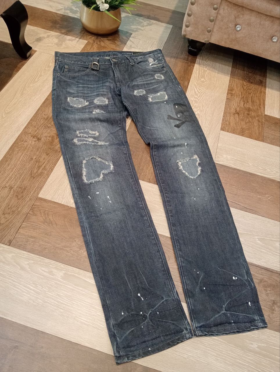 semanticdesign SEMANTIC DESIGN x ROEN SKULLS DISTRESSED DENIM Size US 35 - 3 Thumbnail