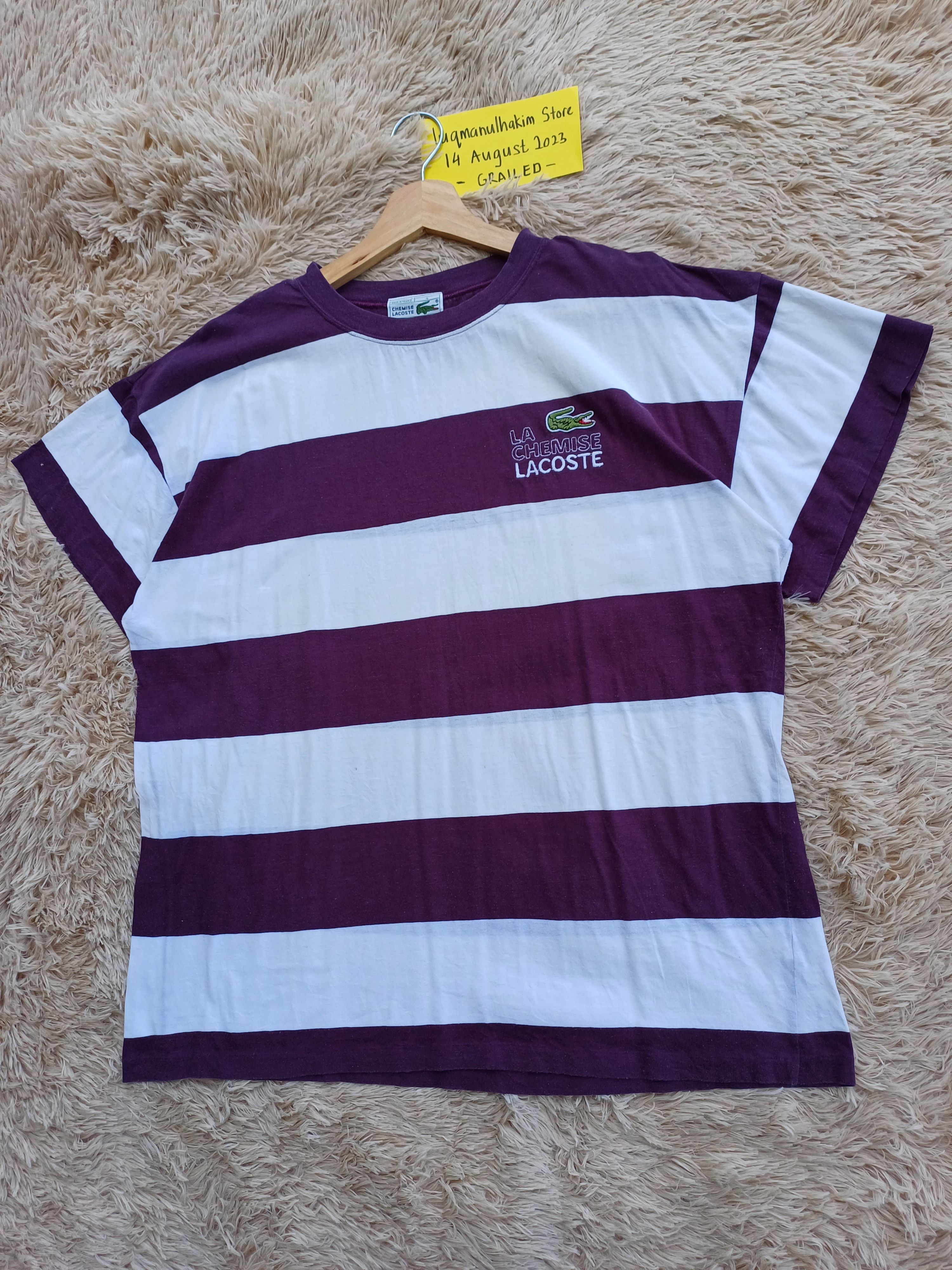 Lacoste Vintage LACOSTE Stripes TShirt Size US M / EU 48-50 / 2 - 3 Thumbnail