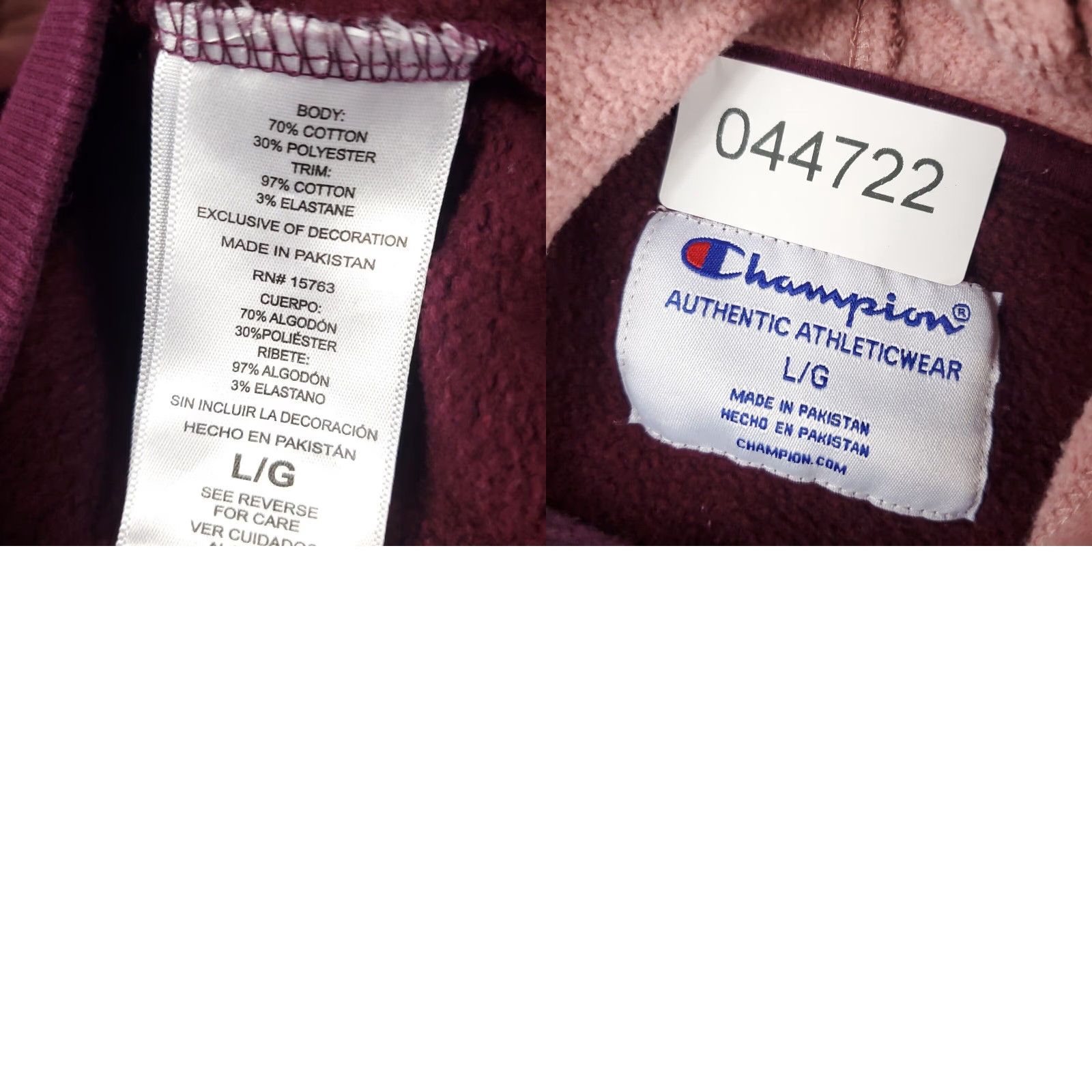 Champion Champion Womens Large Purple Casual Pullover Hoodie Sweatshirt Size L / US 10 / IT 46 - 8 Thumbnail