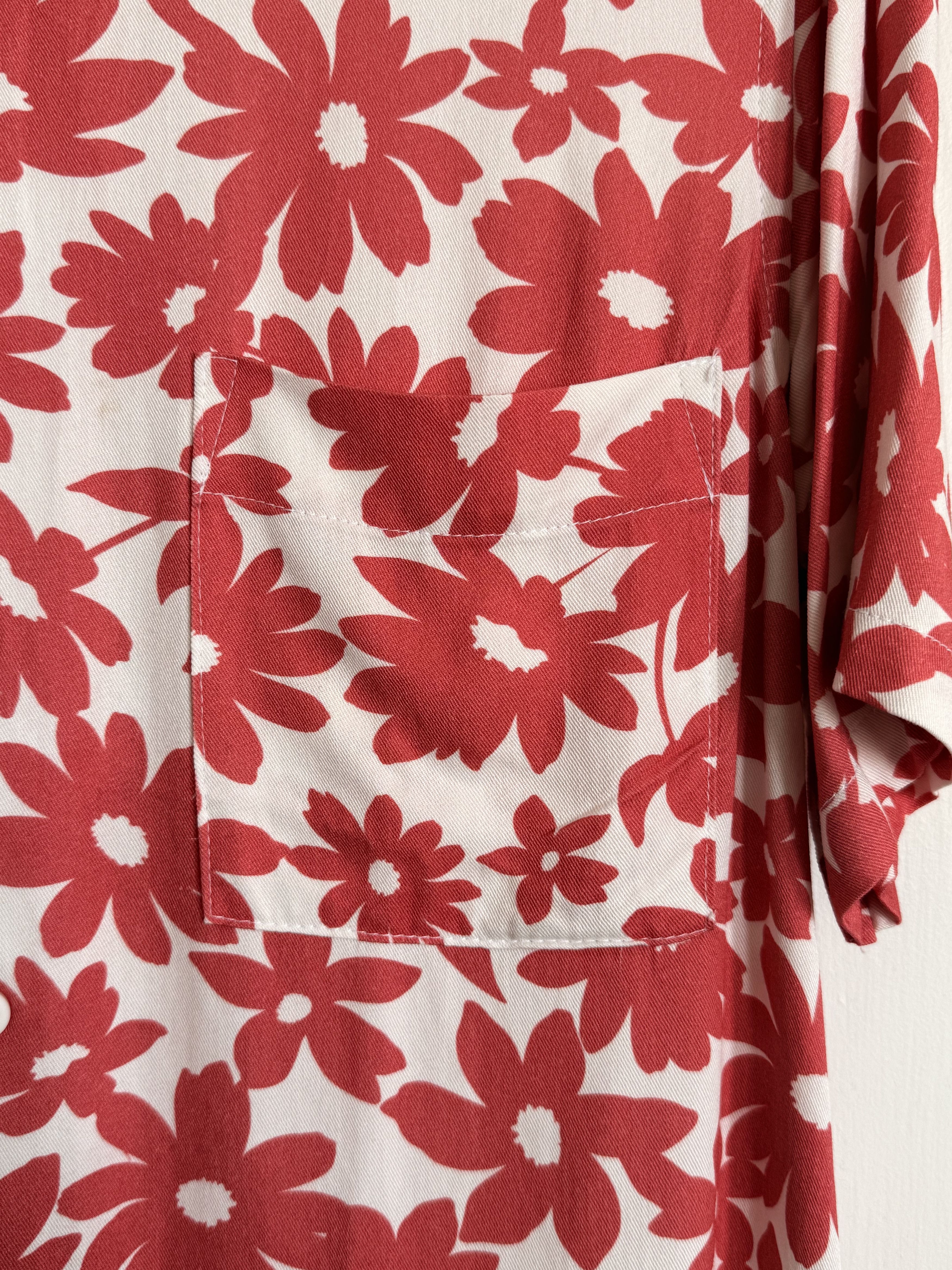 Onia Onia Pink Floral Camp Collar Hawaiian Shirt Size US S / EU 44-46 / 1 - 6 Thumbnail