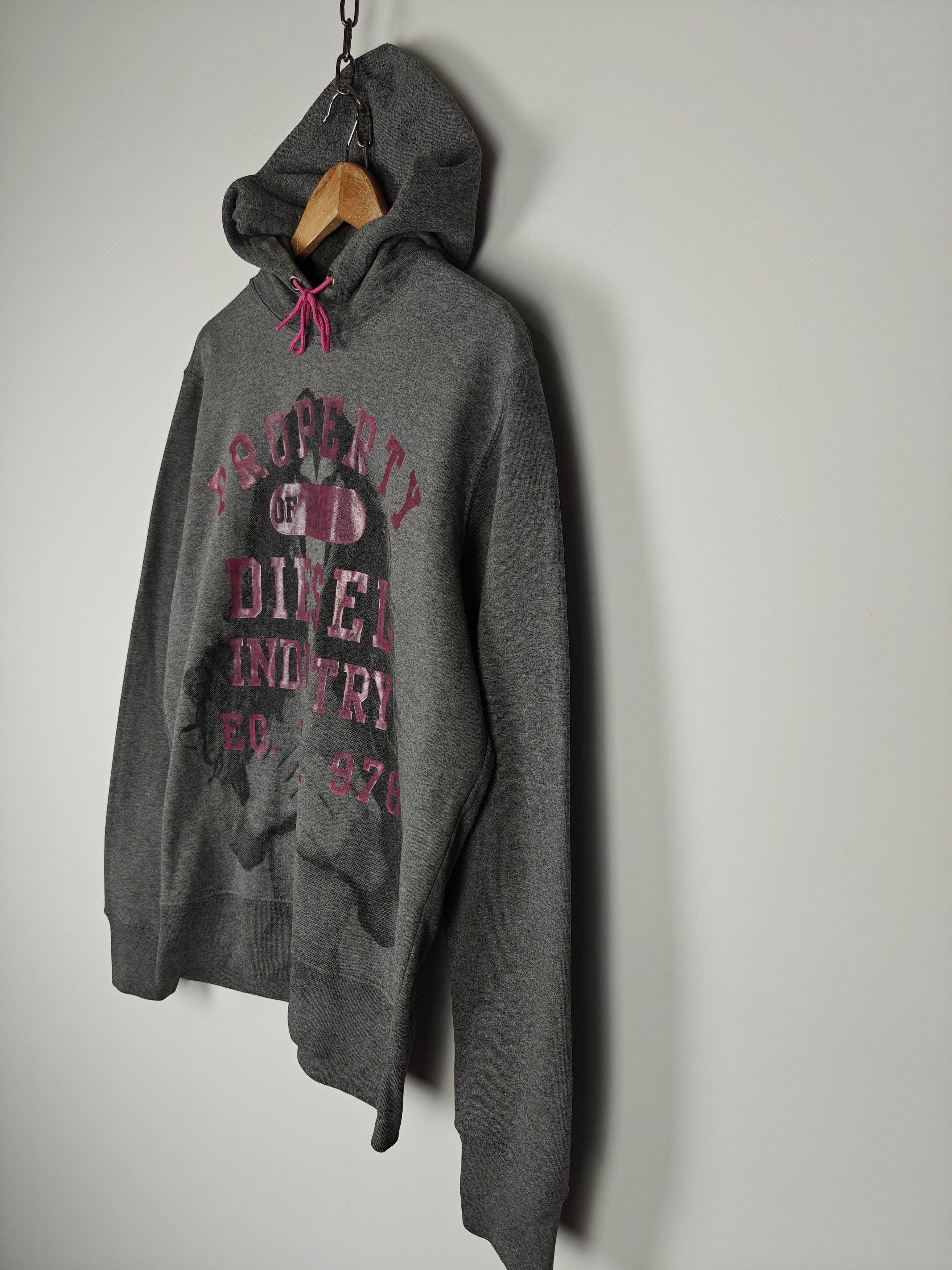 Diesel Diesel Industry Hoodie Gray Pullover Girl Print size XL Size US XL / EU 56 / 4 - 6 Thumbnail