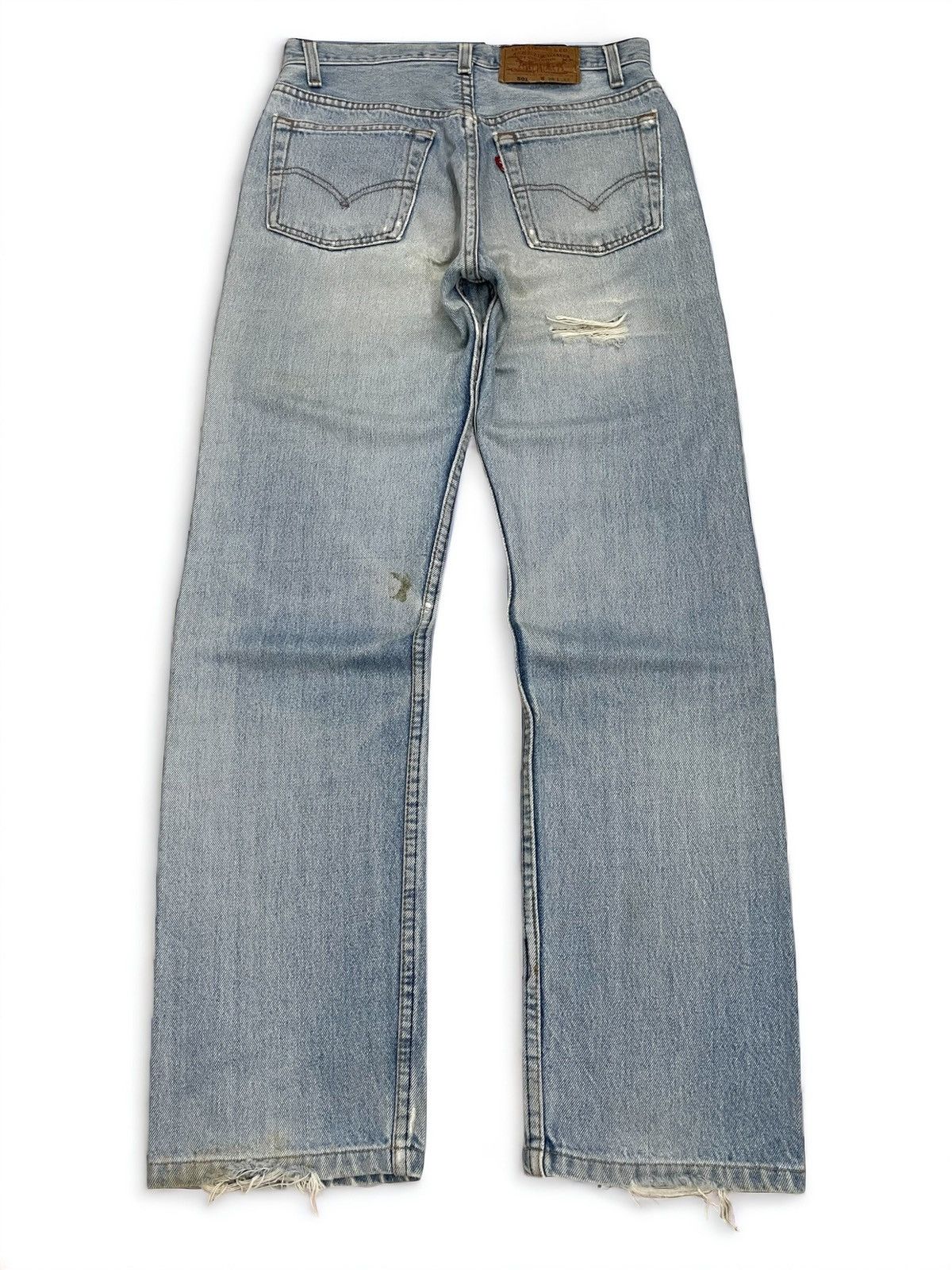 Levi's Vintage Levi’s 501 Light Wash Buttonfly Distressed USA Made Size US 27 - 1 Thumbnail