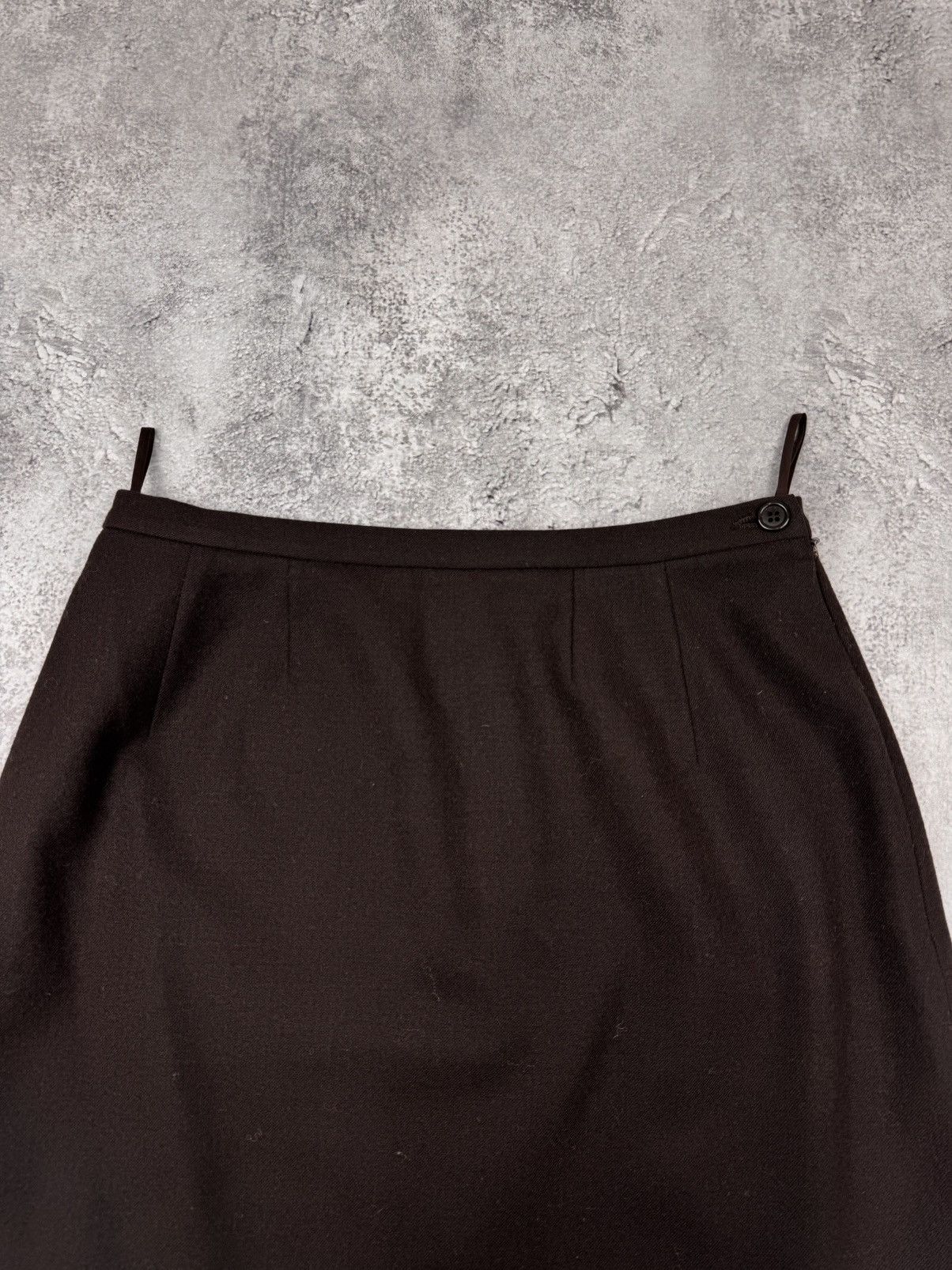 Prada Prada Women Wool Classic Brown Skirt Size 42(XS) Size 28" / US 6 / IT 42 - 2 Thumbnail