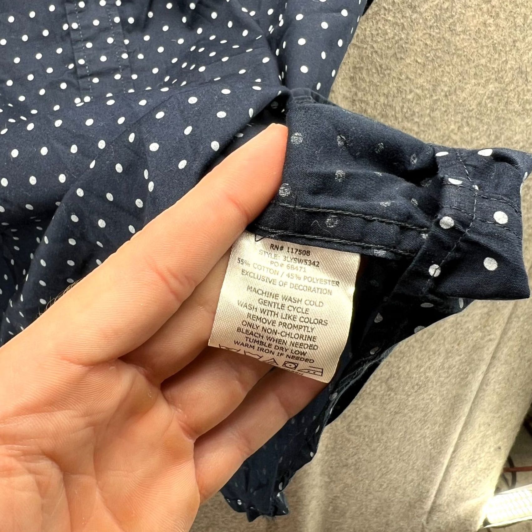 Levi's VINTAGE Levi's Shirt Mens Large Blue Button Down Polka Dots Preppy Short Sleeve Strauss Size US L / EU 52-54 / 3 - 3 Thumbnail