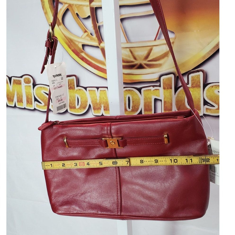 Etienne Aigner Brand New Etienne Aigner Red Leather Shoulder Bag Size ONE SIZE - 7 Thumbnail