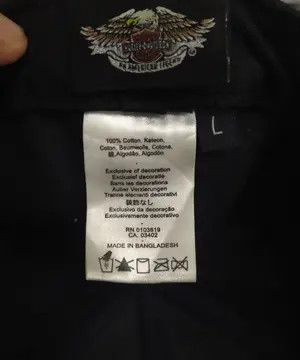 Vintage Harley Davidson Flame Graphic Fullcap Hat - Black/Orange Size ONE SIZE - 4 Thumbnail