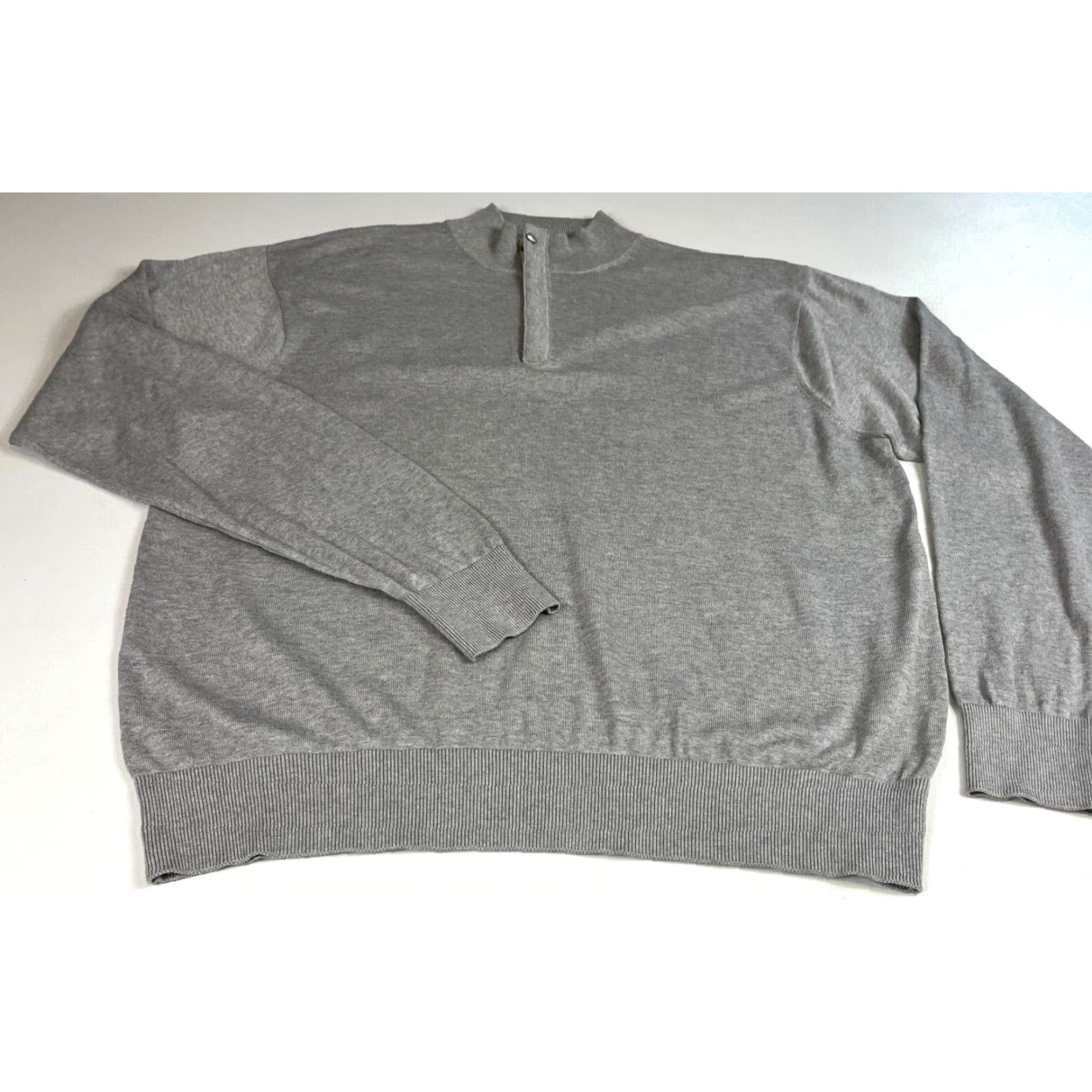 Peter Millar Peter Millar 1/4 Zip Mock Neck Sweater Knit 2XL Silk Blend Gray Mens Pullover Regular VINTAGE Size US XXL / EU 58 / 5 - 6 Thumbnail