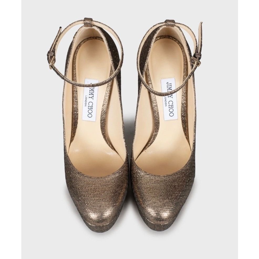 Jimmy Choo Jimmy Choo Gold Stiletto Heels - Size 40 Size US 10 / IT 40 - 2 Thumbnail