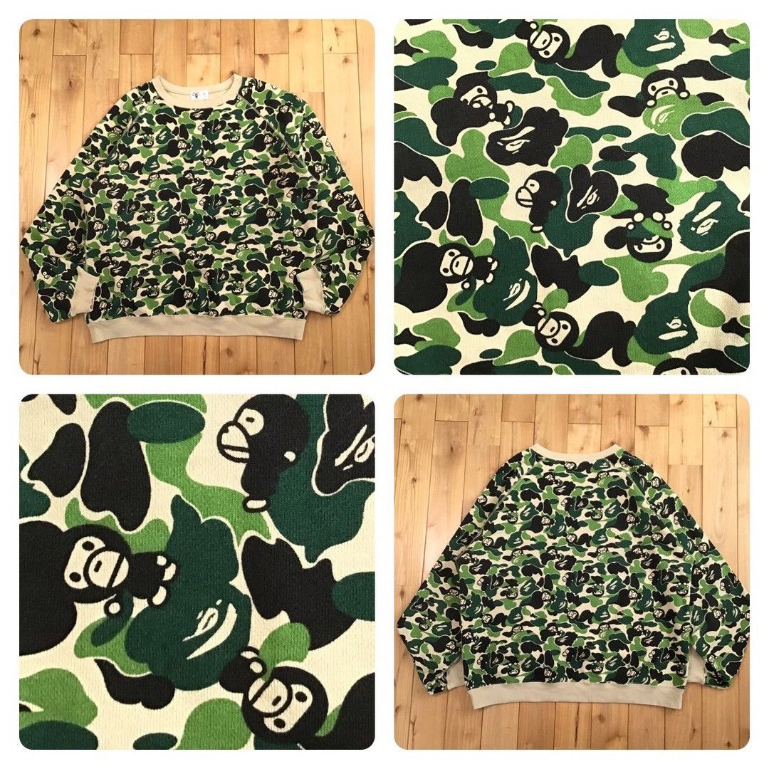 Bape BAPE Milo ABC Camo Green Sweat shirt a bathing ape NIGO Size US L / EU 52-54 / 3 - 1 Thumbnail