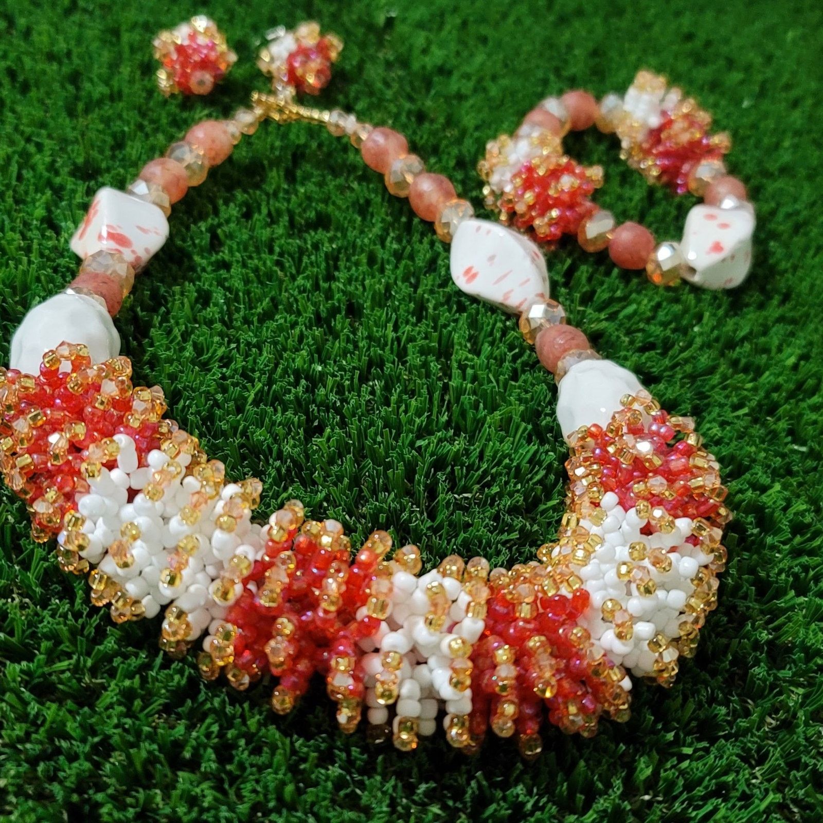 Handmade Custom Handmade Ghanaian West African Chunky Jewelry Set Size ONE SIZE - 2 Thumbnail