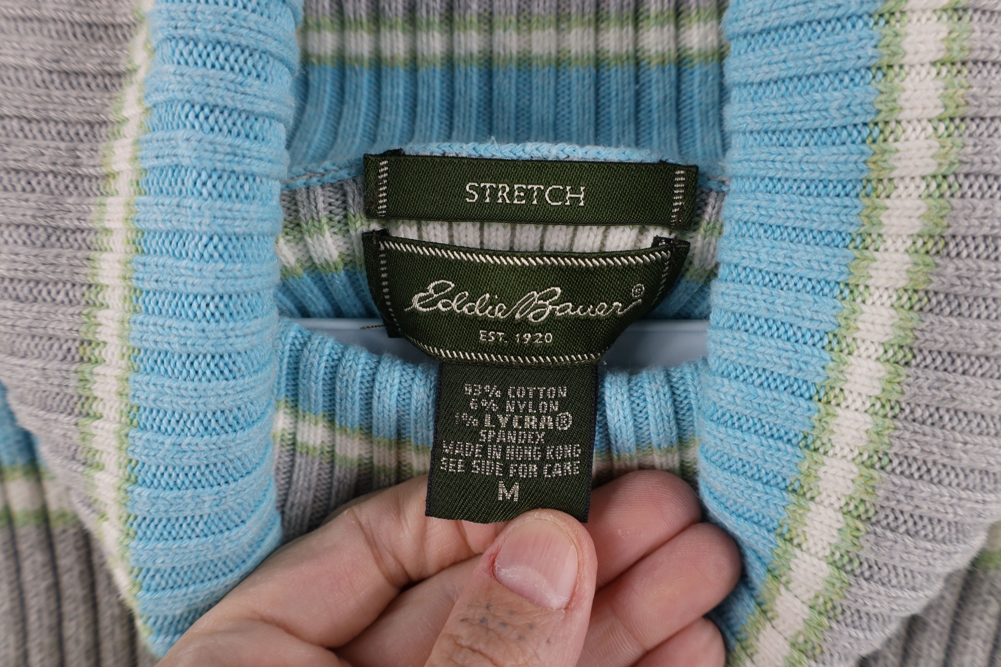 Eddie Bauer × Vintage Vintage Eddie Bauer Ribbed Knit Stretch Turtleneck Sweater Size M / US 6-8 / IT 42-44 - 6 Thumbnail
