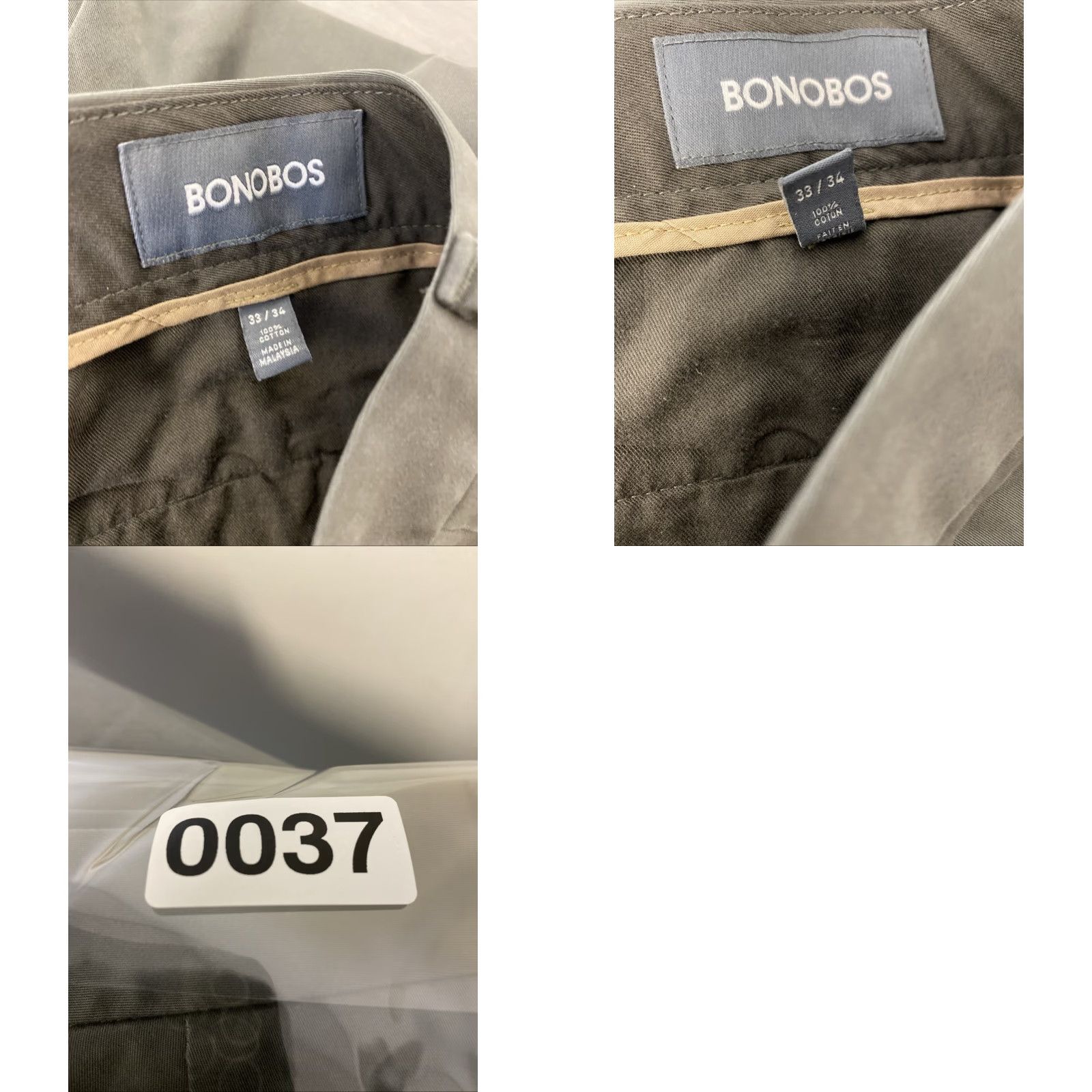 Bonobos BONOBOS Chino Pants Mens 33x34 Dark Gray /0037 Size US 33 - 8 Thumbnail