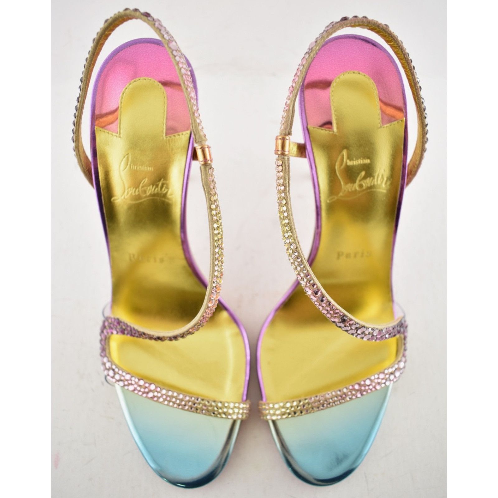 Christian Louboutin Christian Louboutin Rosalie Strass Boreal Sandal 38 Size US 8 / IT 38 - 13 Thumbnail
