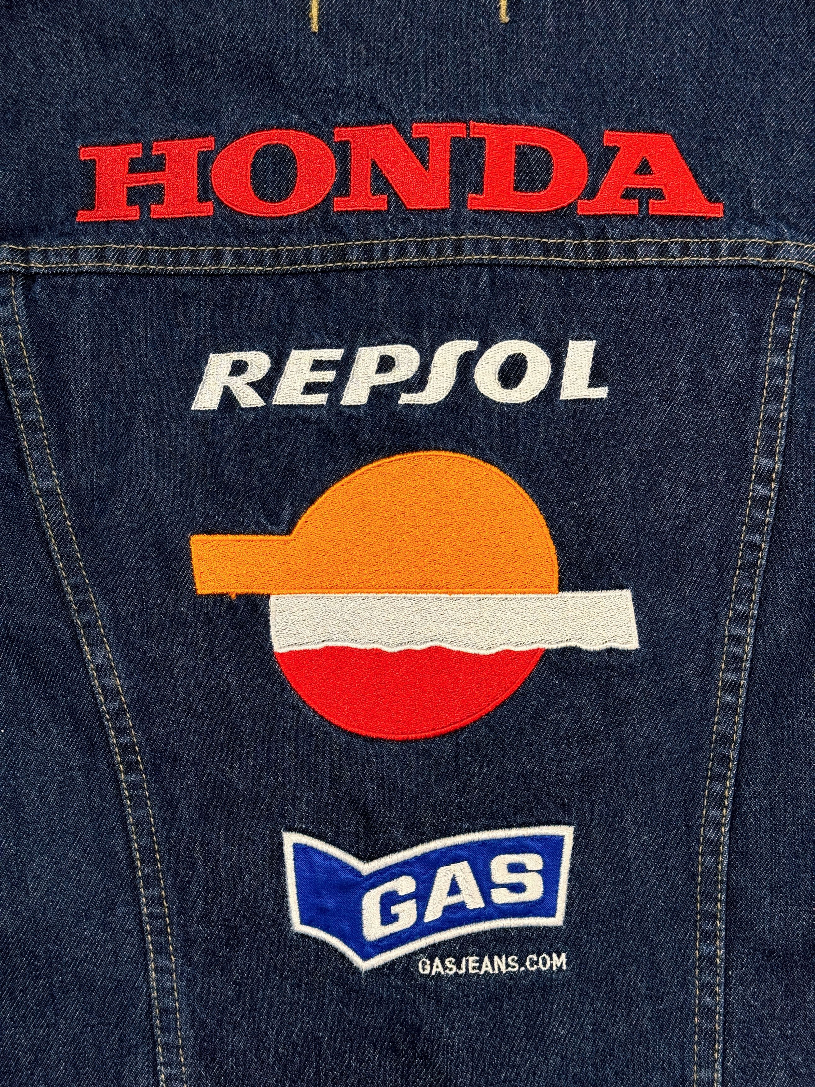 GAS × Honda Gas Denim Jacket Honda Repsol Racing Michelin Size L / US 10 / IT 46 - 19 Thumbnail