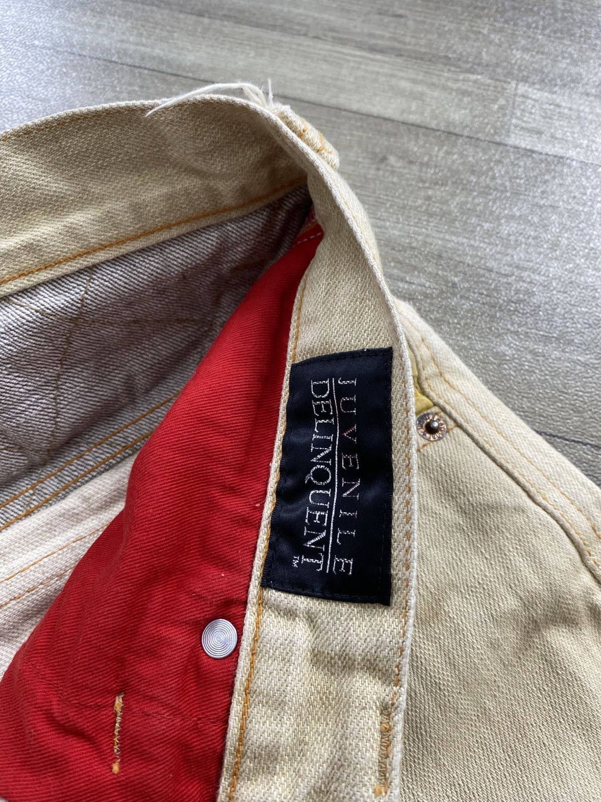 Japanese Brand Juvenile Delinquent Sakura Sukajan Karakuri Style Jeans Size US 32 / EU 48 - 8 Thumbnail