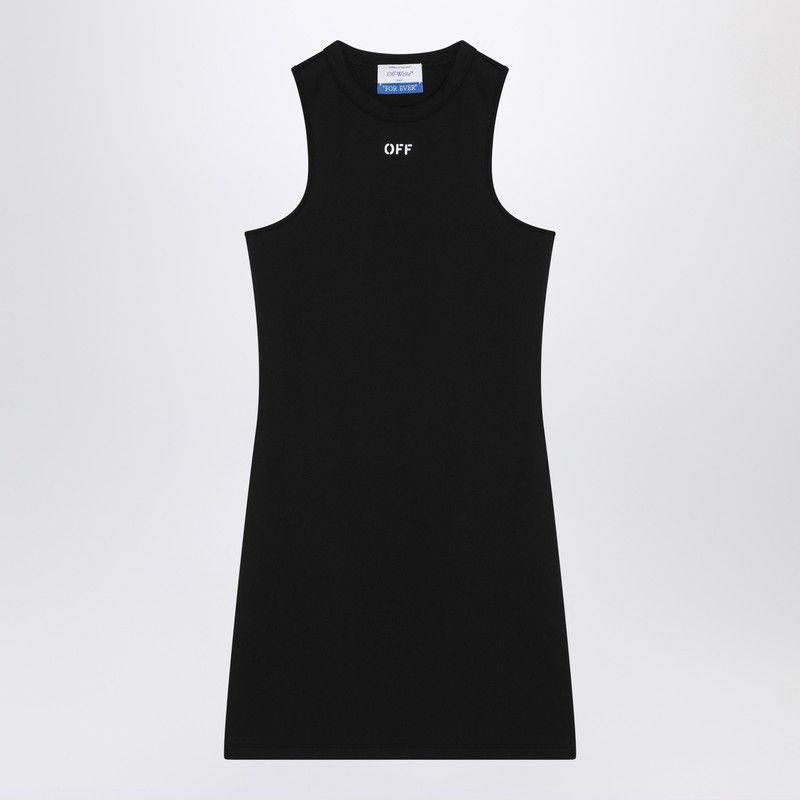 Off-White Black Mini Dress With Logo