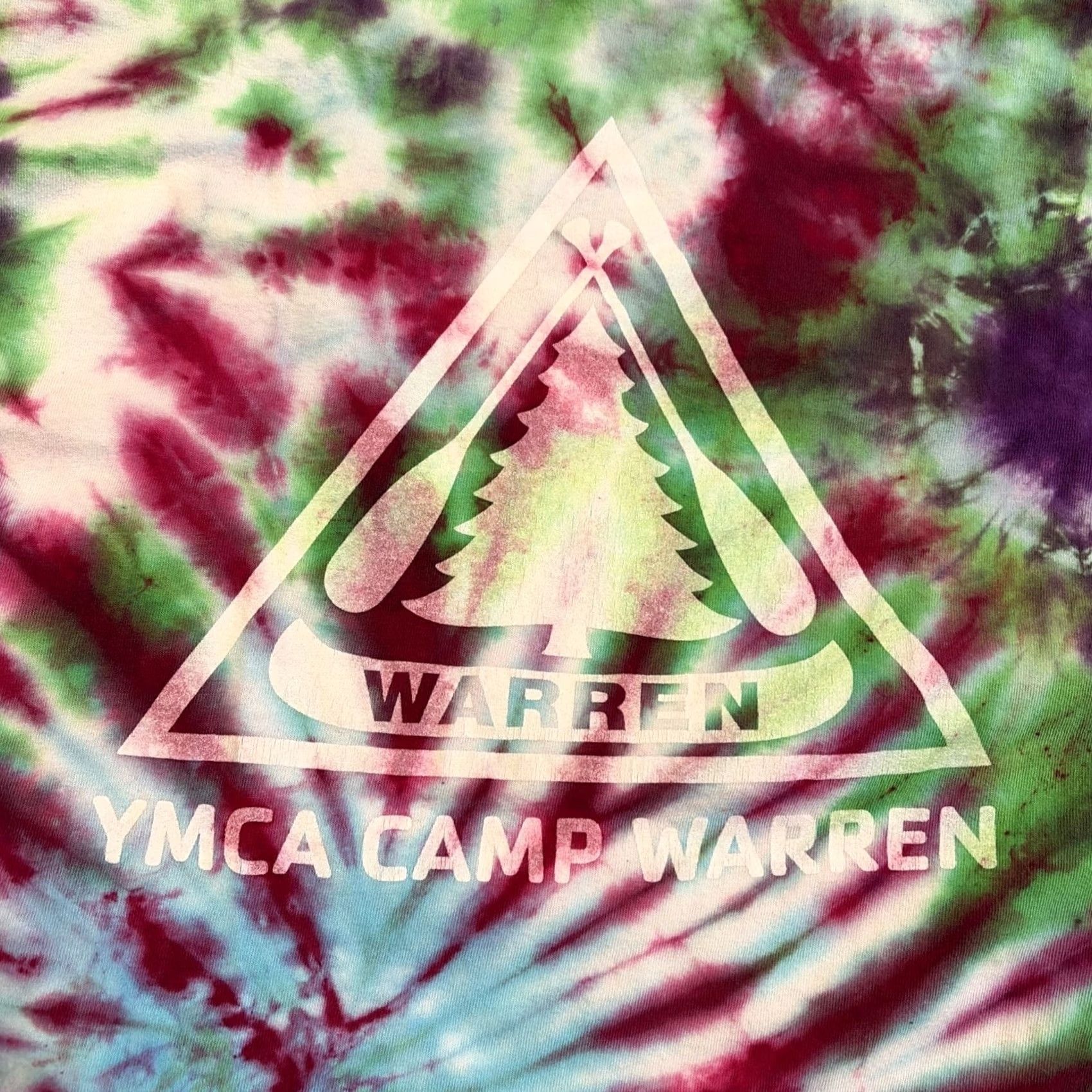 Port & Company Port & Company Tie Dye T Shirt YMCA CAMP WARREN XL Mens Multicolor Shirt Size US XL / EU 56 / 4 - 4 Thumbnail