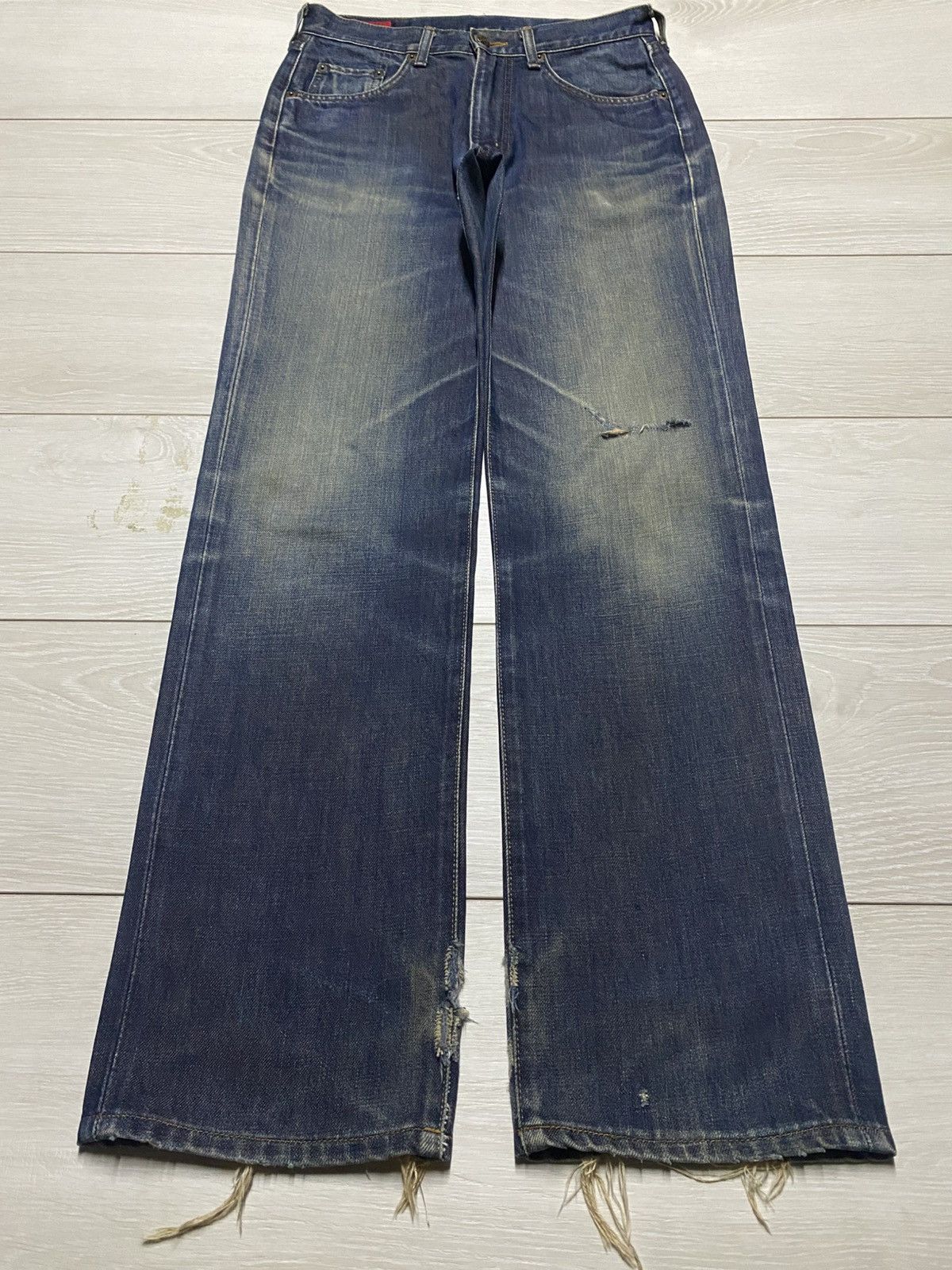 Vintage Edwin 503 Mud Wash Distressed Loose Jeans
