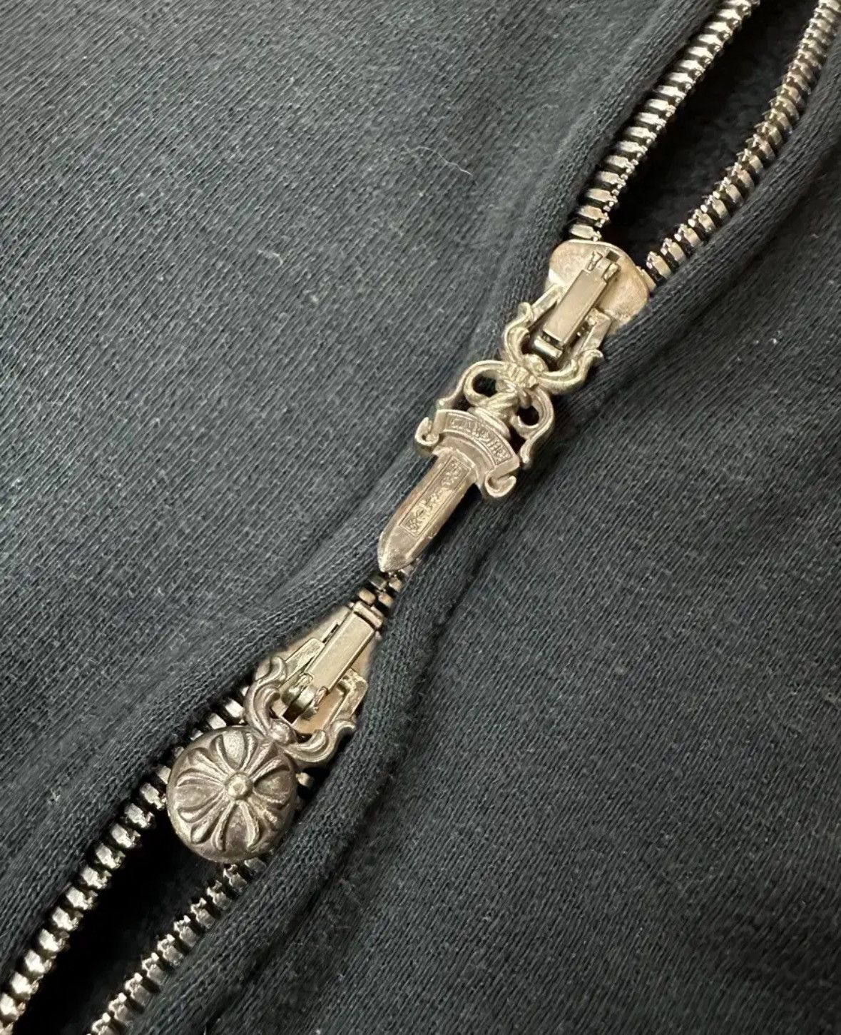Chrome Hearts *rare* Cross Leather Patch Two Way Zip Up Hoodie Size US M / EU 48-50 / 2 - 6 Thumbnail