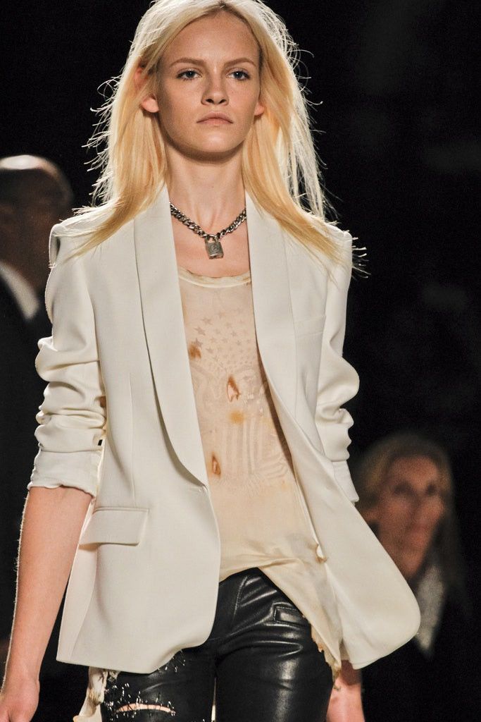 Balmain SS11 Balmain Decarnin Era Safety Pin Eagle Flag Tank