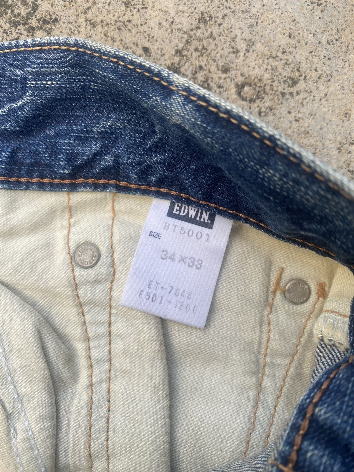 Edwin × If Six Was Nine × Vintage Vintage Flare Edwin Blue Trip Honeycomp Jeans Size US 36 / EU 52 - 25 Thumbnail