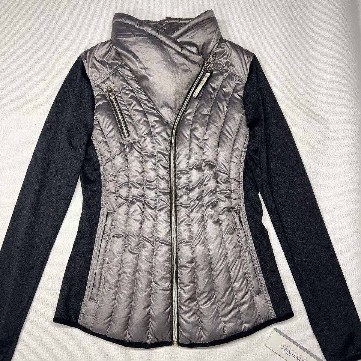Calvin Klein Calvin Klein Puffer Down Jacket Black Grey Packable Size XS / US 0-2 / IT 36-38 - 2 Thumbnail