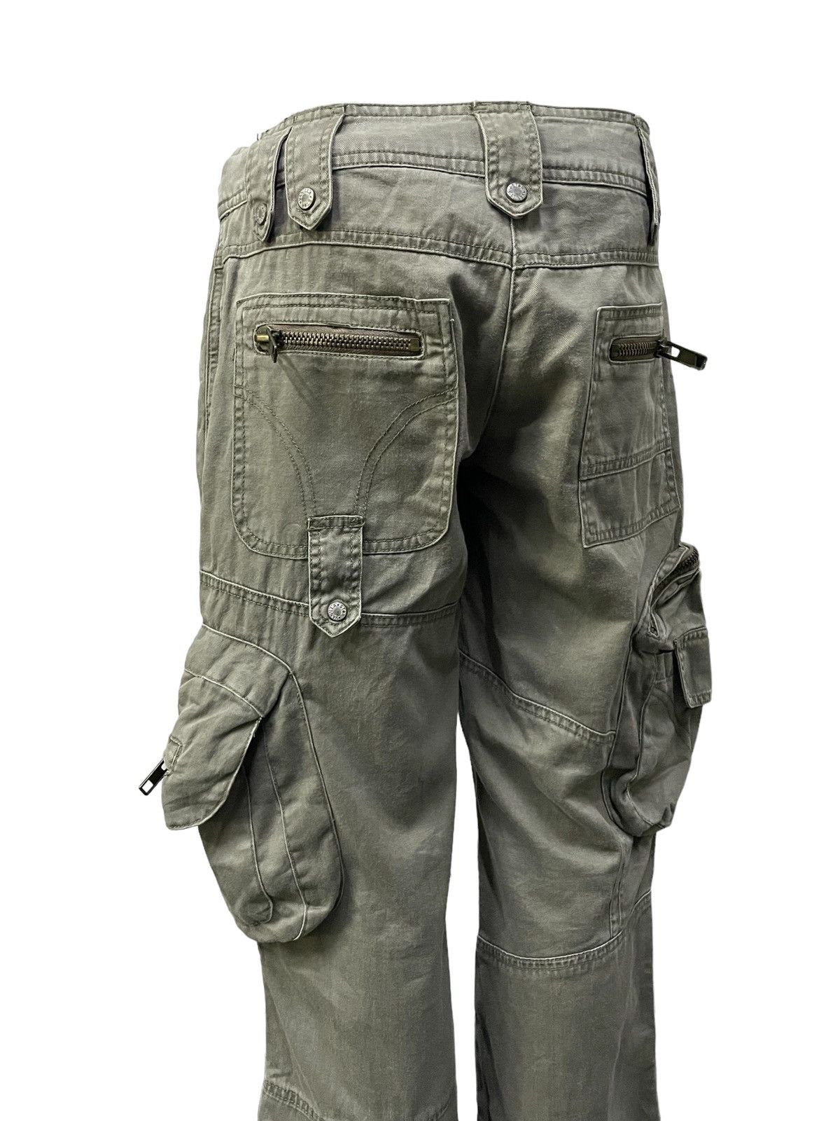 Le Grande Bleu (L.G.B.) × PPFM × Tete Homme Vanilla Star Japan Flared Gask Multi Pocket Cargo Pants Size US 30 / EU 46 - 8 Thumbnail