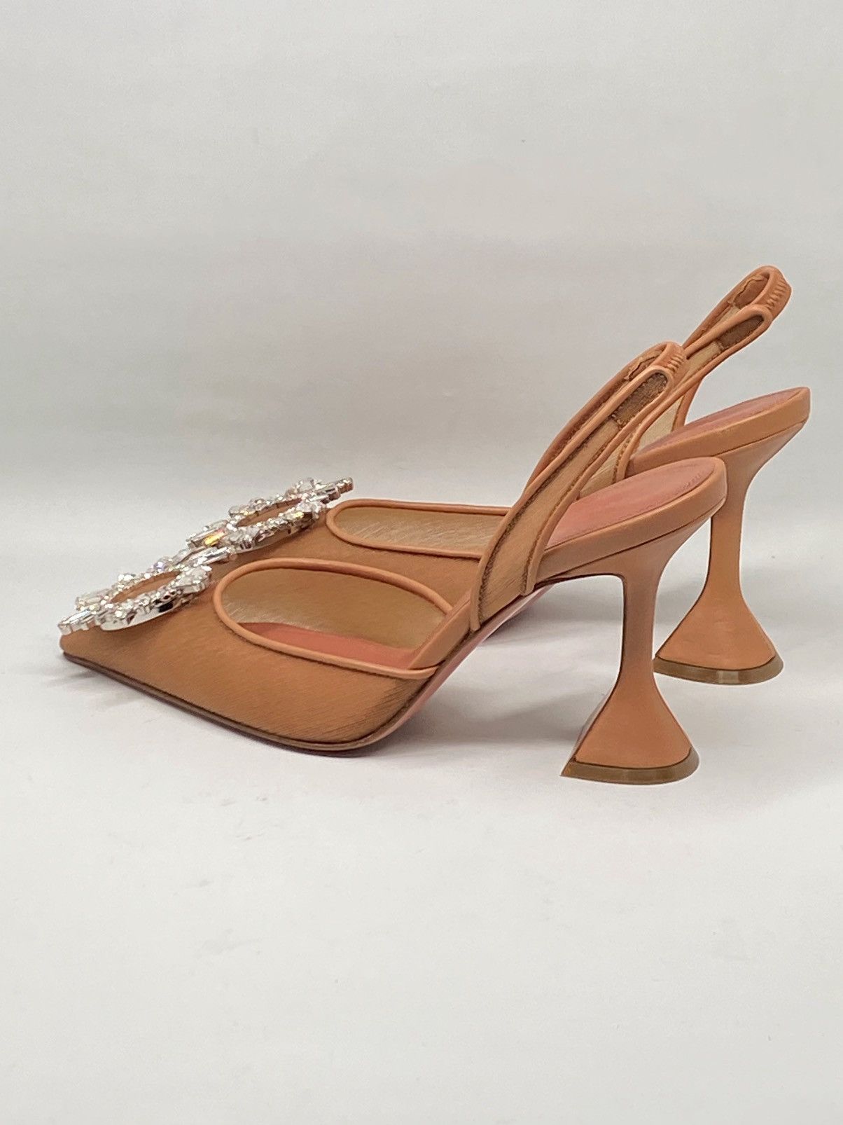 Amina Muaddi Amina Muaddi Begum 90MM Crystal Mesh Slingback Pumps size 36 Size US 6 / IT 36 - 6 Thumbnail