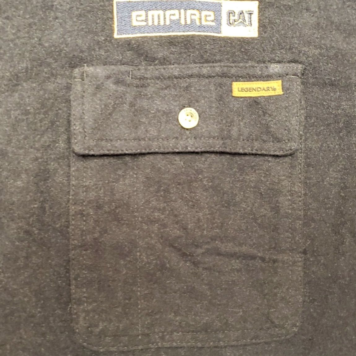 Vintage Empire CAT Caterpillar Shirt Mens XXXL Navy Blue Chamois Flannel Long Sleeve Size US XXL / EU 58 / 5 - 4 Thumbnail