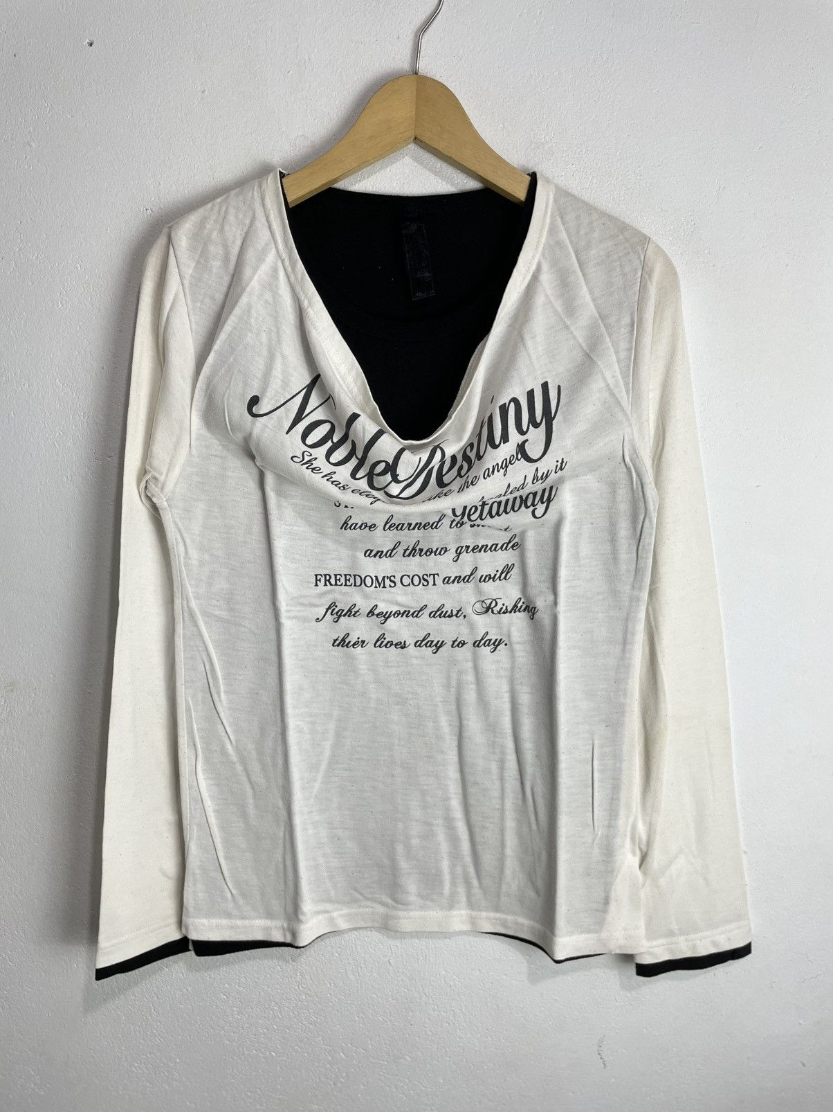 If Six Was Nine Japanese Poem double layer longsleeve distressed ifsix style Size US M / EU 48-50 / 2 - 1 Thumbnail