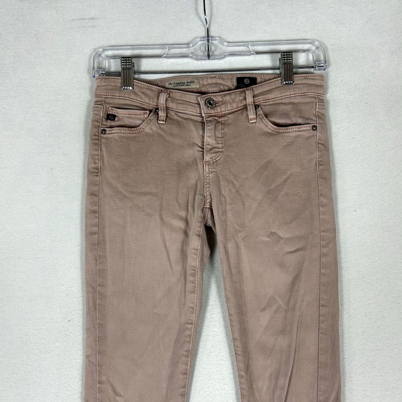 Pinko AG Adriano Goldschmied Legging Super Skinny Jeans Womens 25R Pink Jeans Slim City 28in Womens Size 42" / US 20 - 3 Thumbnail