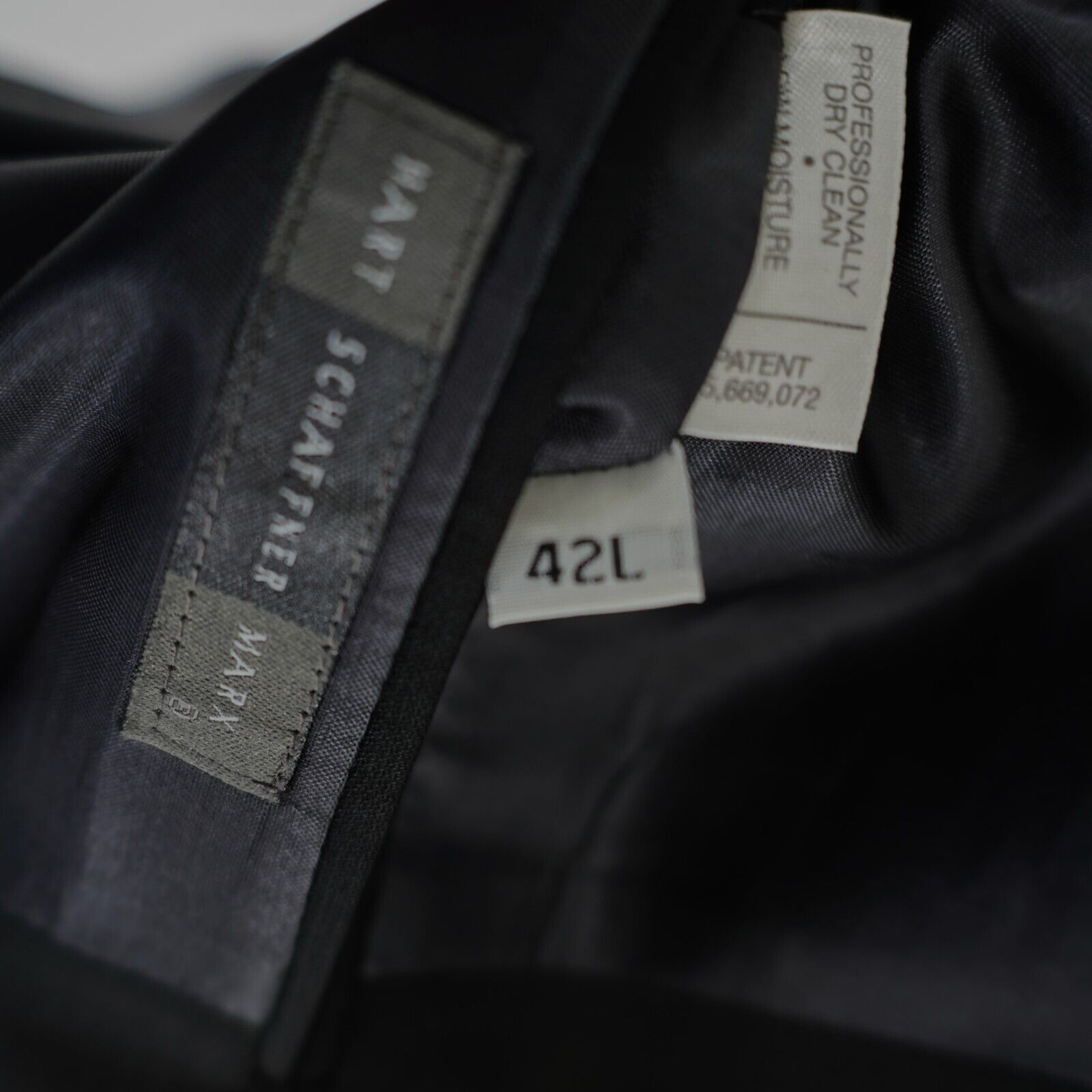Hart Schaffner Marx Hart Schaffner Marx Wool Black 2 Button Blazer 42L Size 42L - 9 Thumbnail