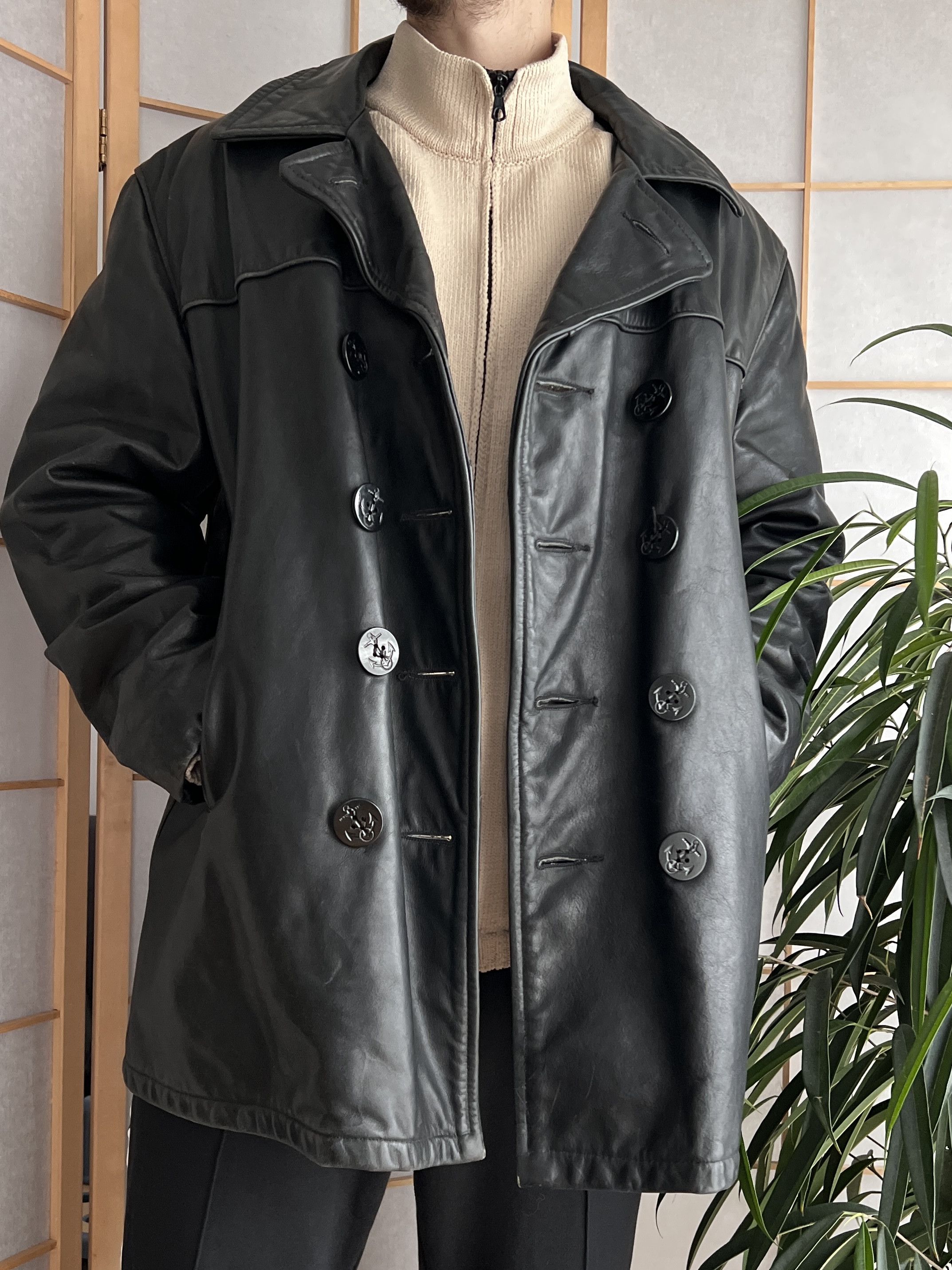 Schott Schott USA 740N PEA Jacket vintage 80s Leather rare coat Size US M / EU 48-50 / 2 - 9 Thumbnail