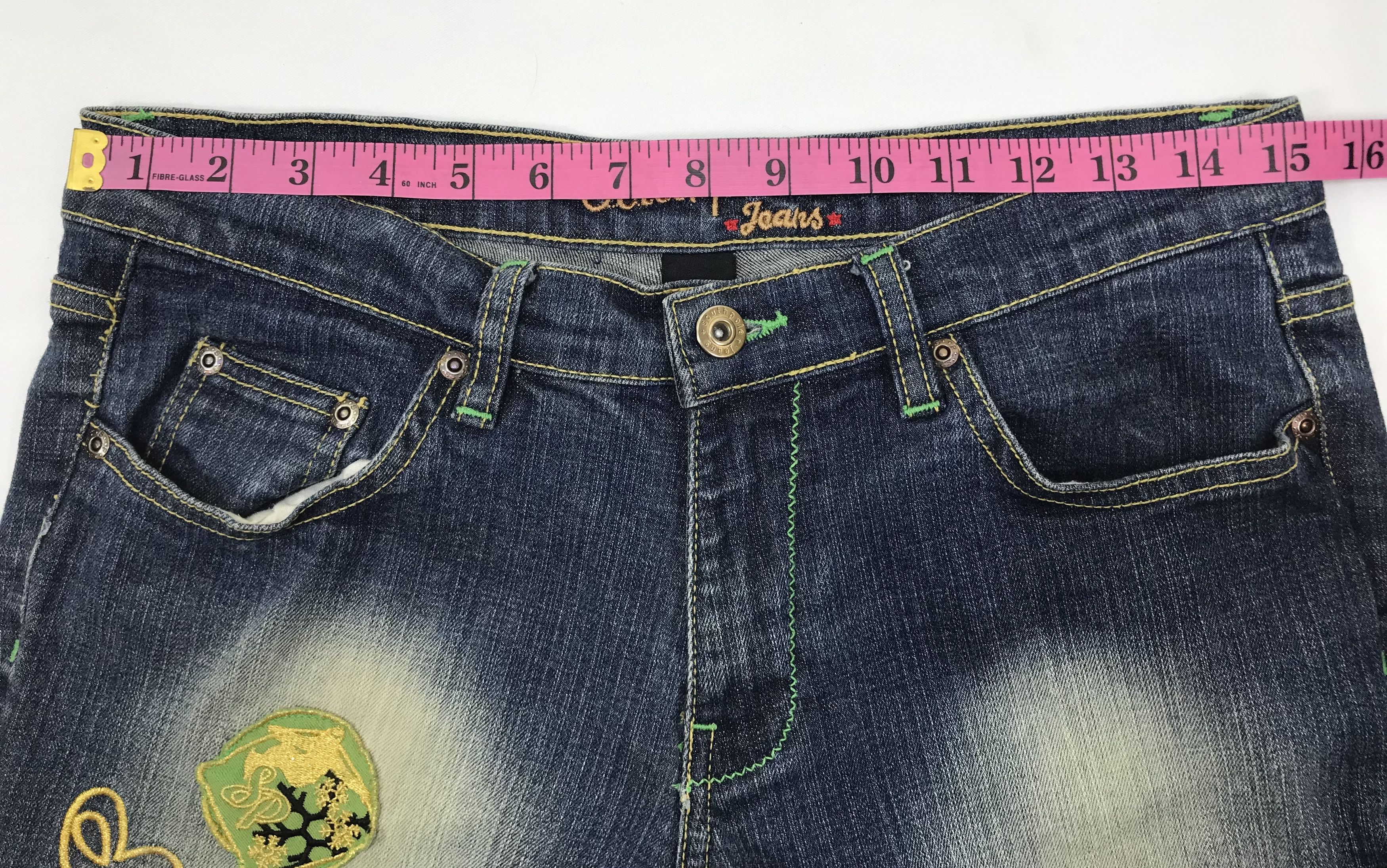 Southpole Vintage Southpole Embroidered Flare Jeans Size 30" / US 8 / IT 44 - 14 Thumbnail