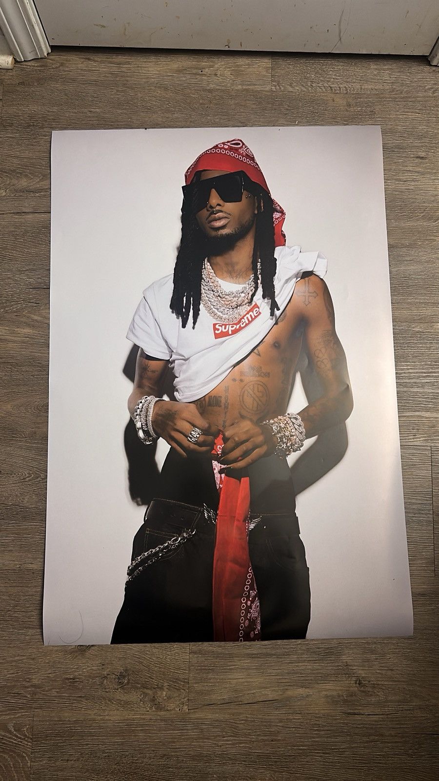 supreme Playboy carti ポスター　1枚【額付き】 PLAYBOI CARTI X SUPREME POSTER