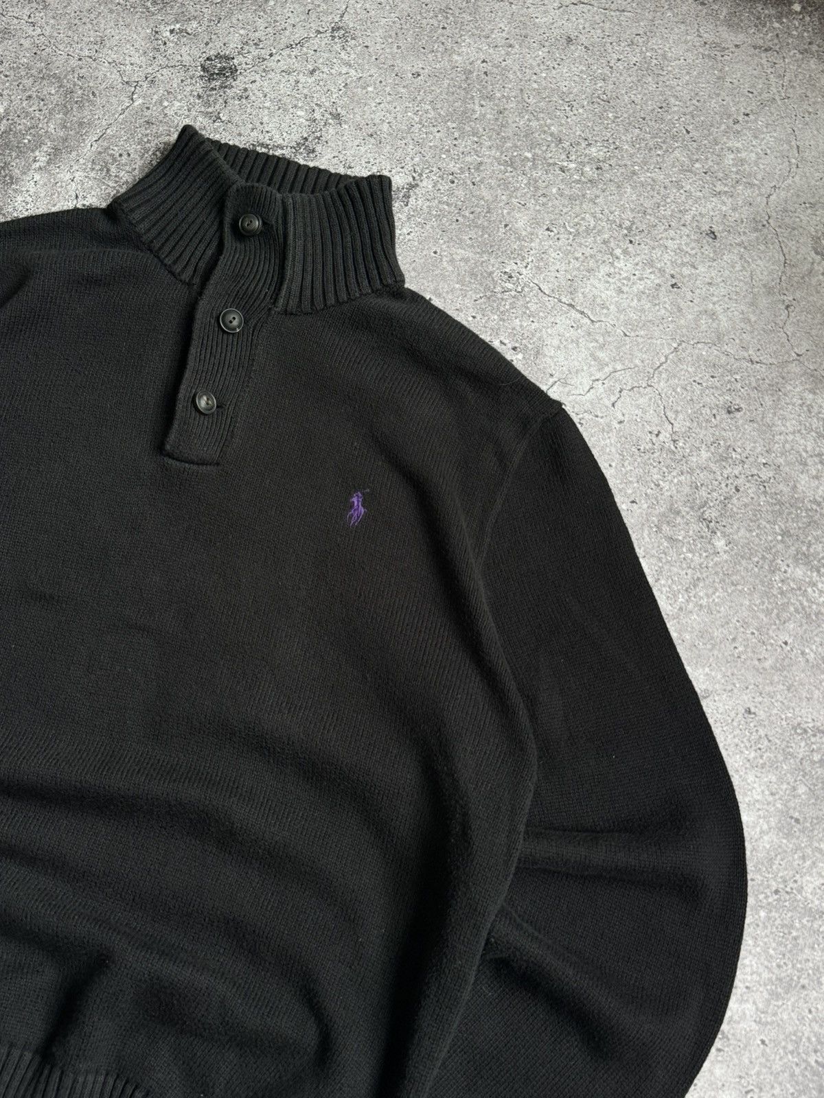 Polo Ralph Lauren × Vintage Vintage Polo Ralph Lauren 1/3 classic knitted sweater Size US XL / EU 56 / 4 - 12 Thumbnail