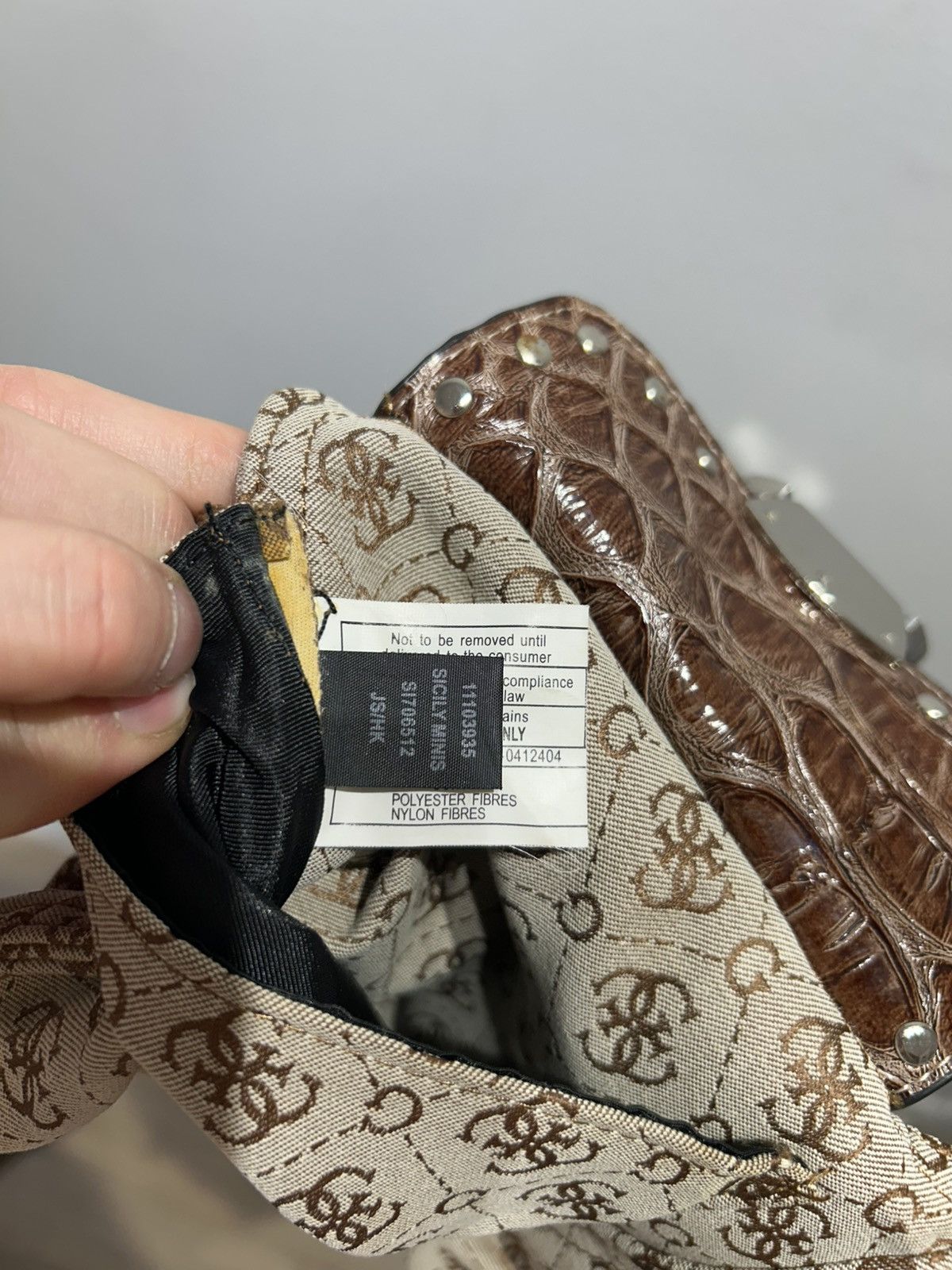 Guess Y2K Vintage Crocodile Monogram Logo Bag Size ONE SIZE - 7 Thumbnail